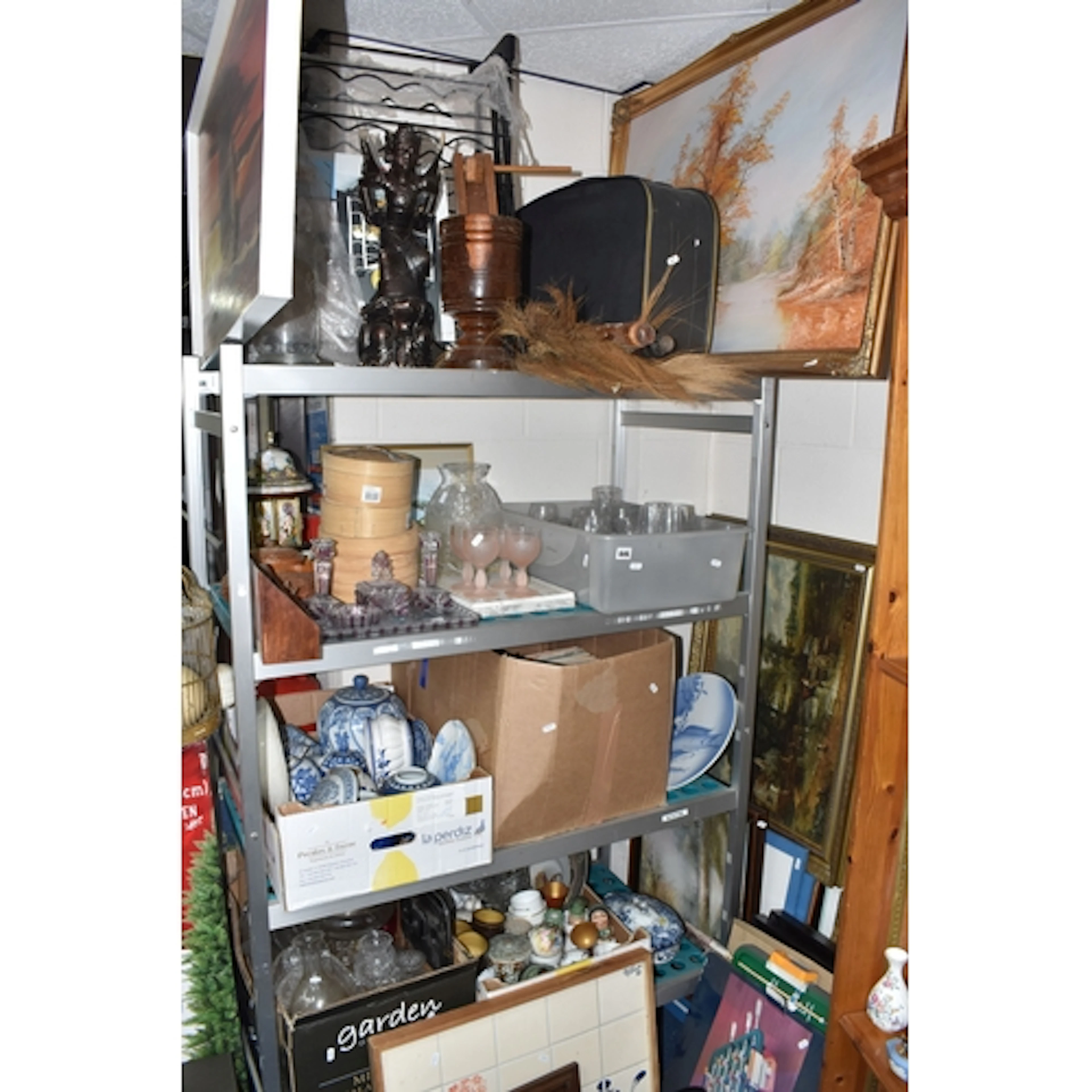 FIVE BOXES AND LOOSE MISCELLANEOUS SUNDRIES, to include a se...