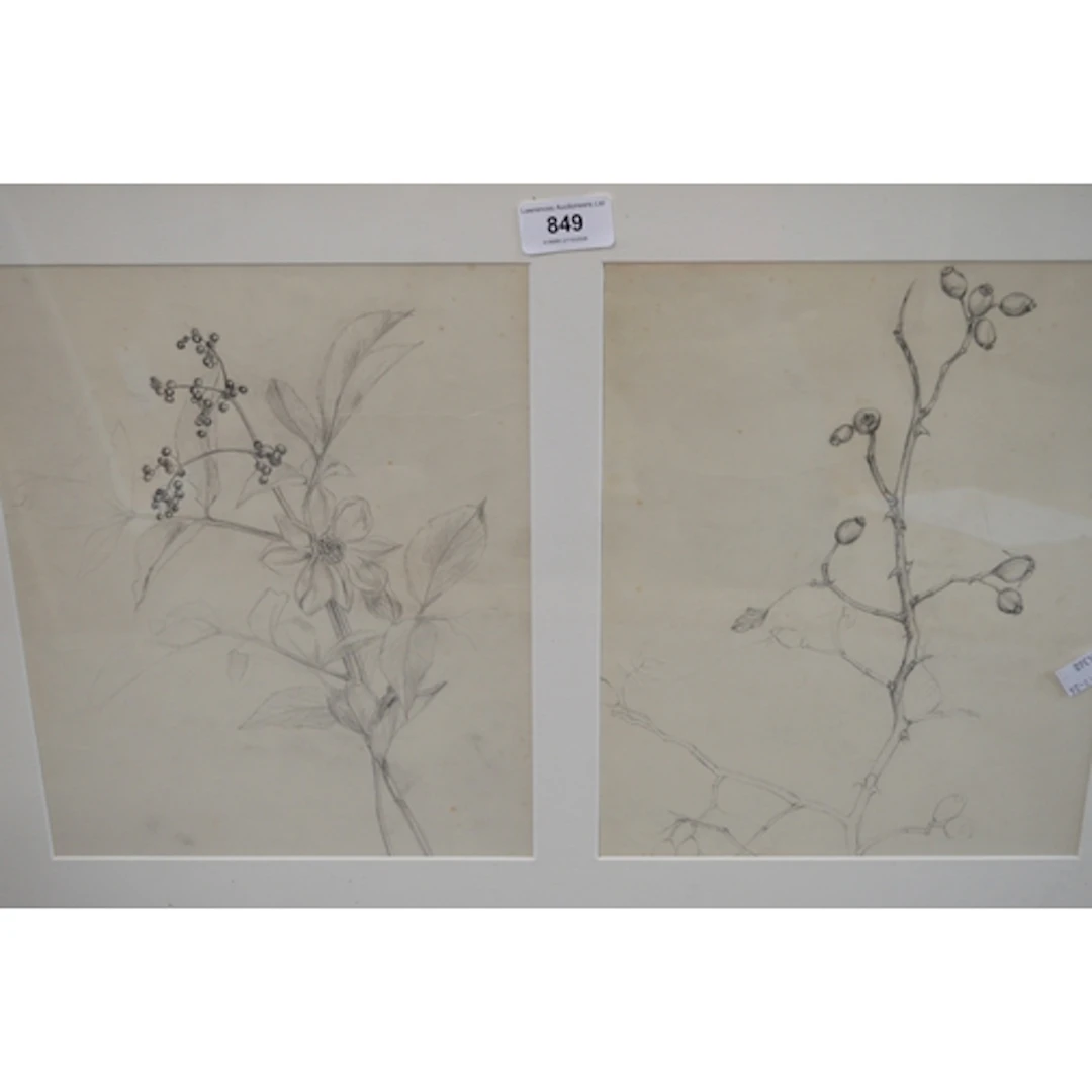 John Robert England, group of seven drawings, etchings, and ...