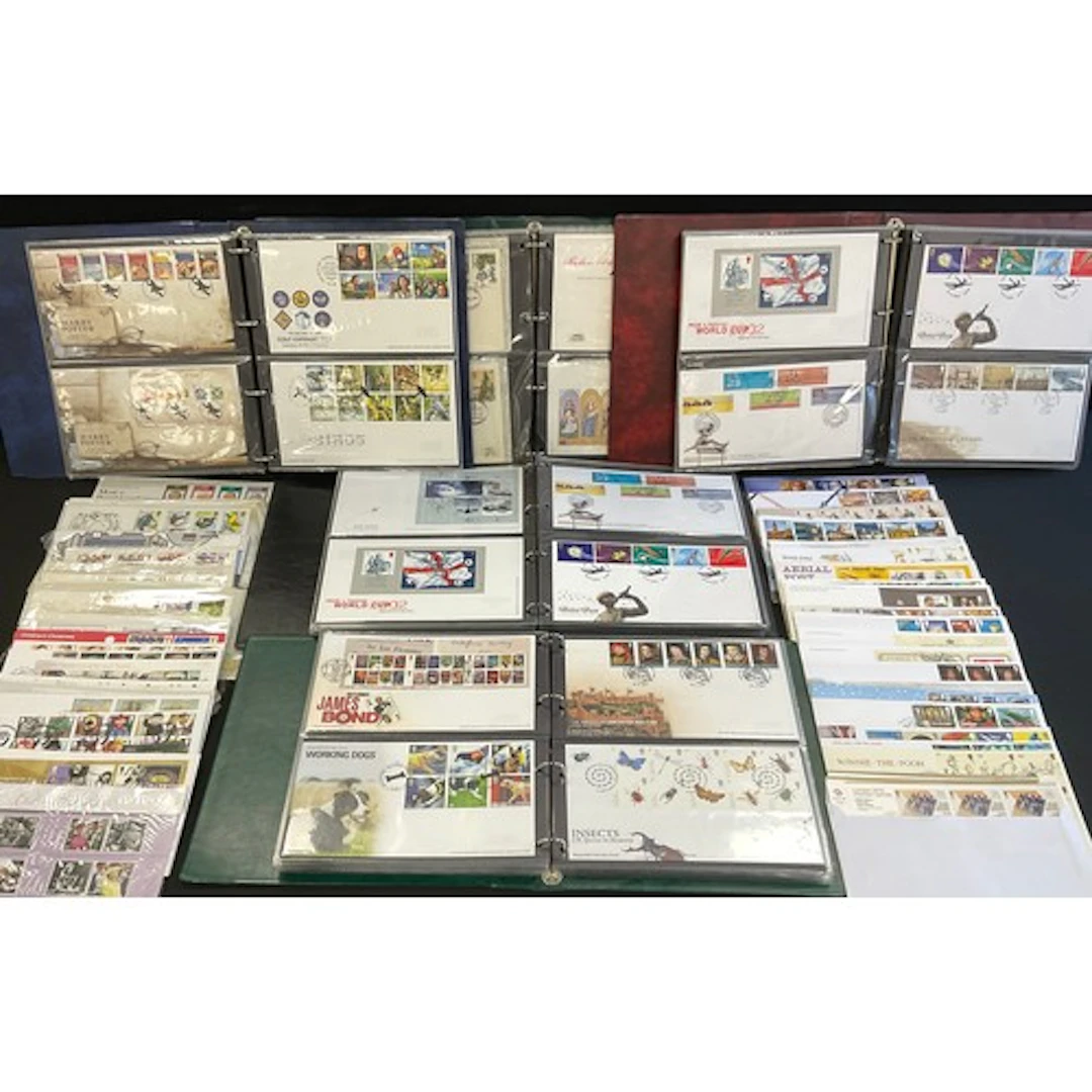 Stamps - five albums of First day covers, FDCs, others loose...