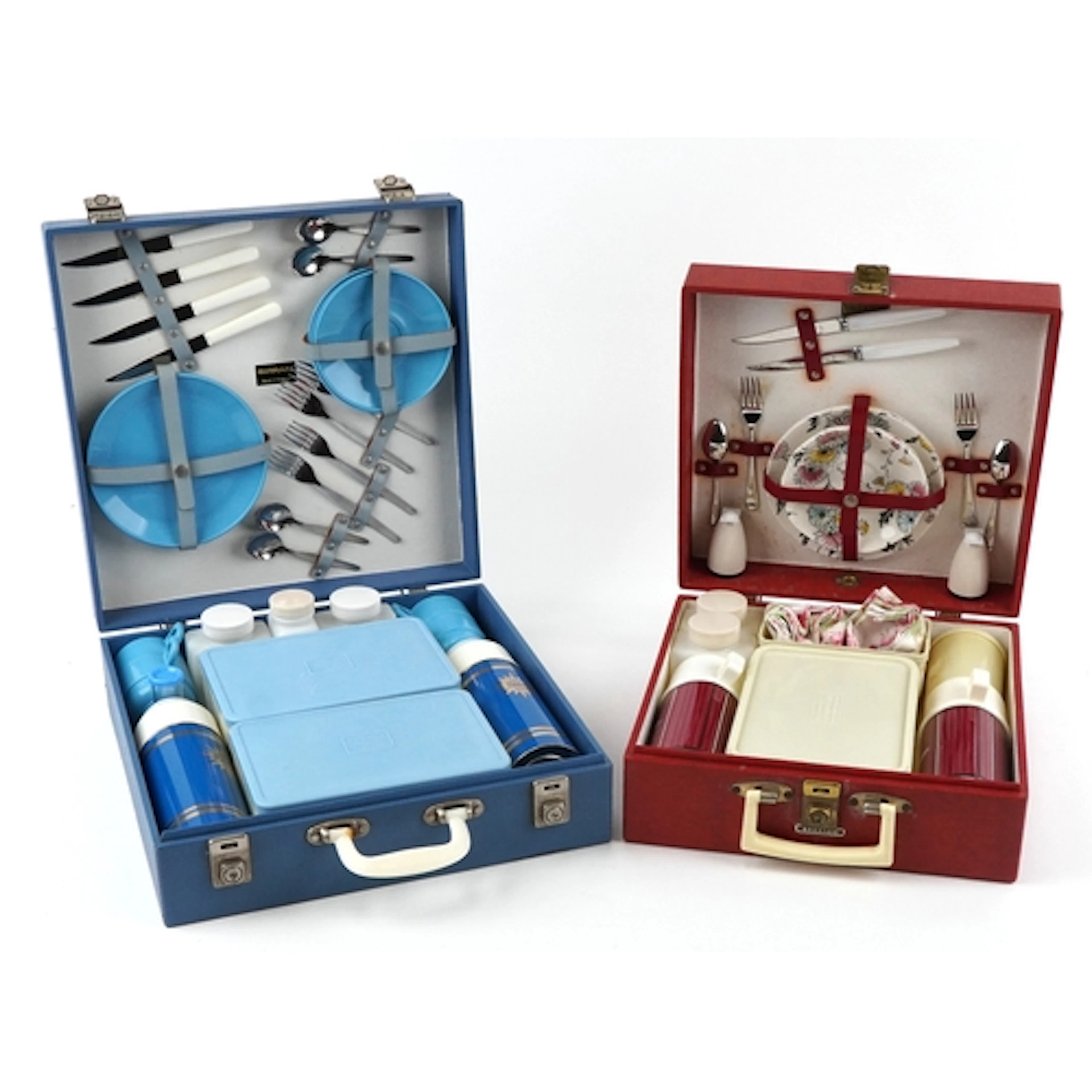 Two as new vintage mid century picnic sets comprising a Sirr...