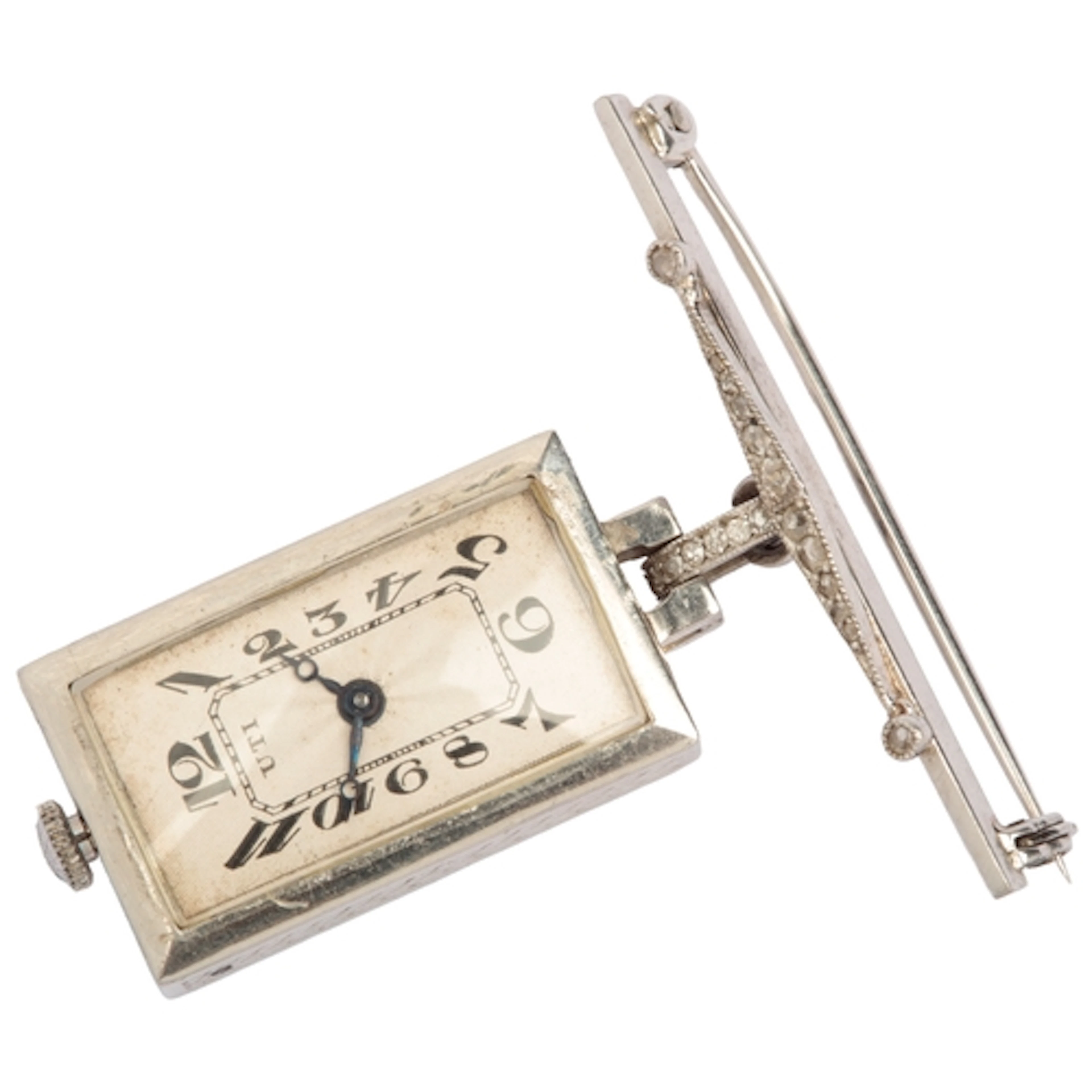 UTI, an Art Deco onyx and diamond fob watch, France, 1920s, ...