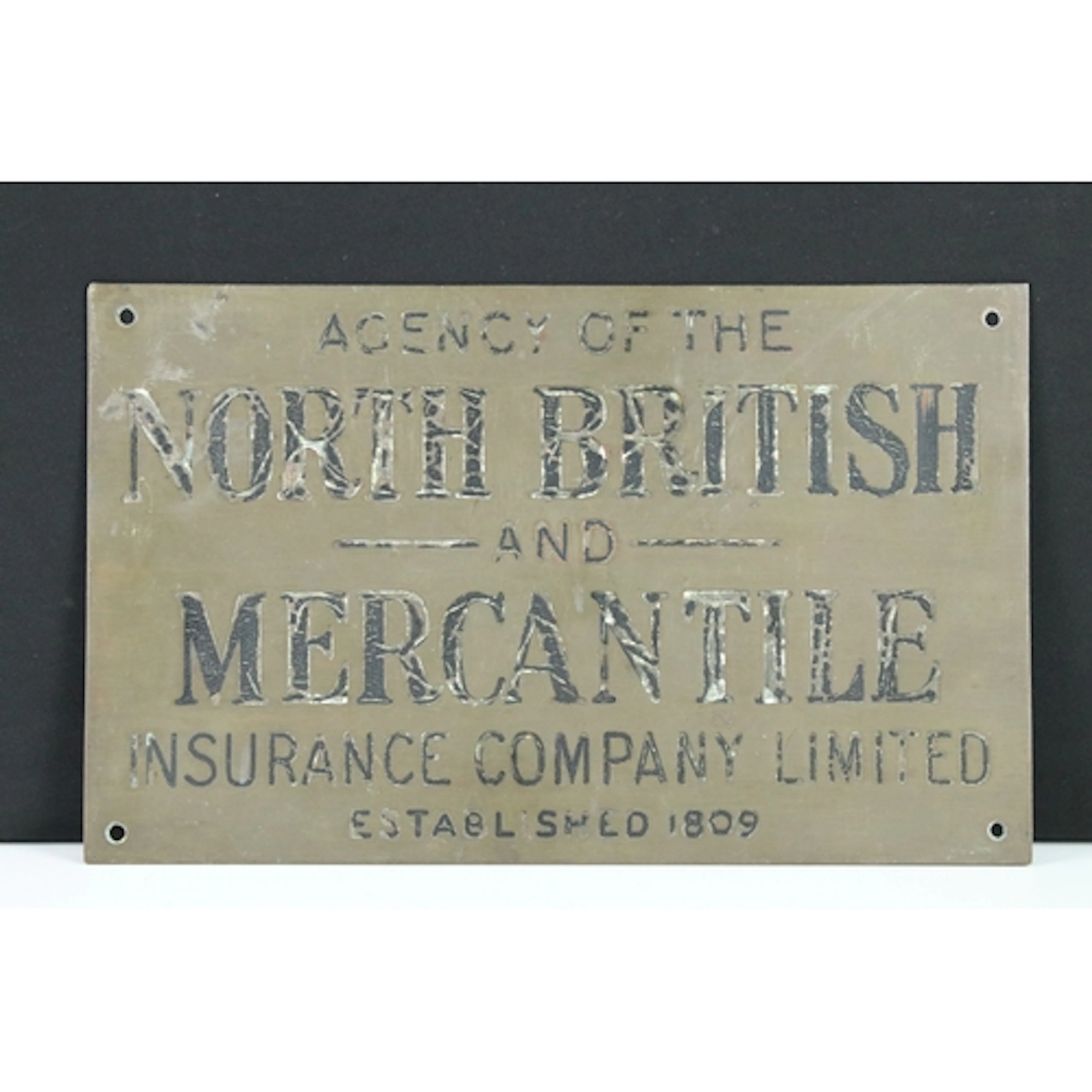 Early 20th century bronze or brass business sign ‘ North Bri...