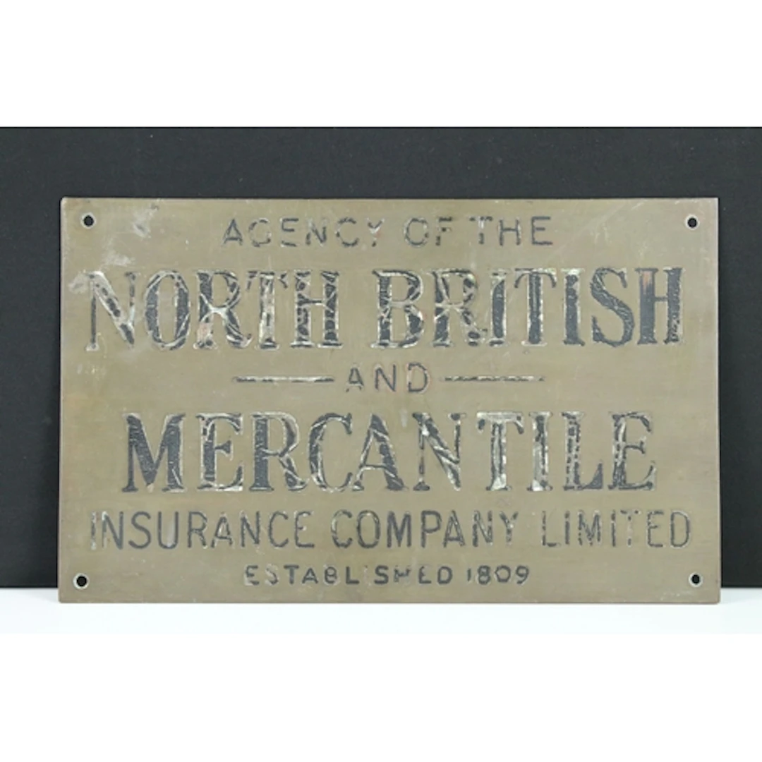 Early 20th century bronze or brass business sign ‘ North Bri...