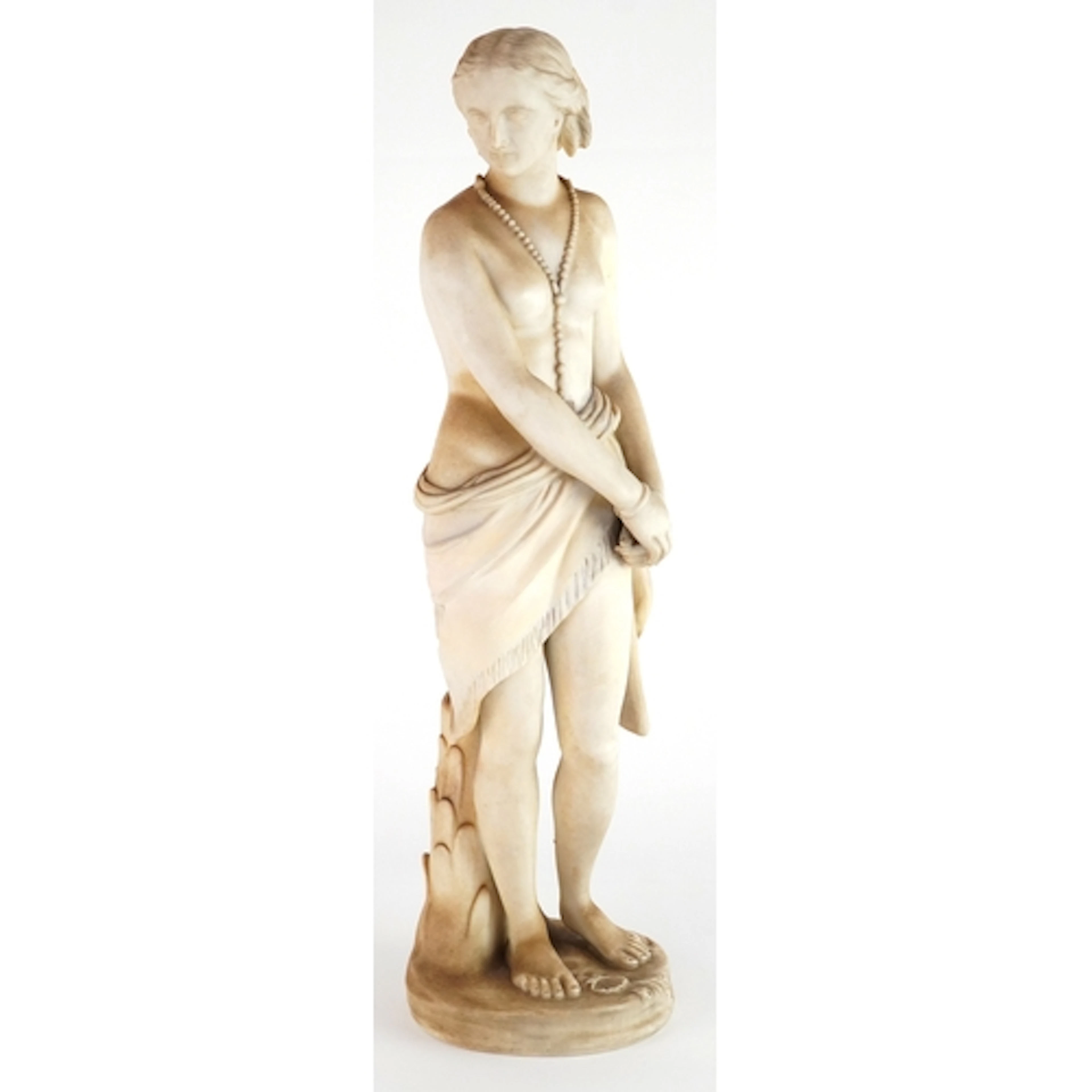 19th century Minton parian figure of and Abyssinian slave ma...