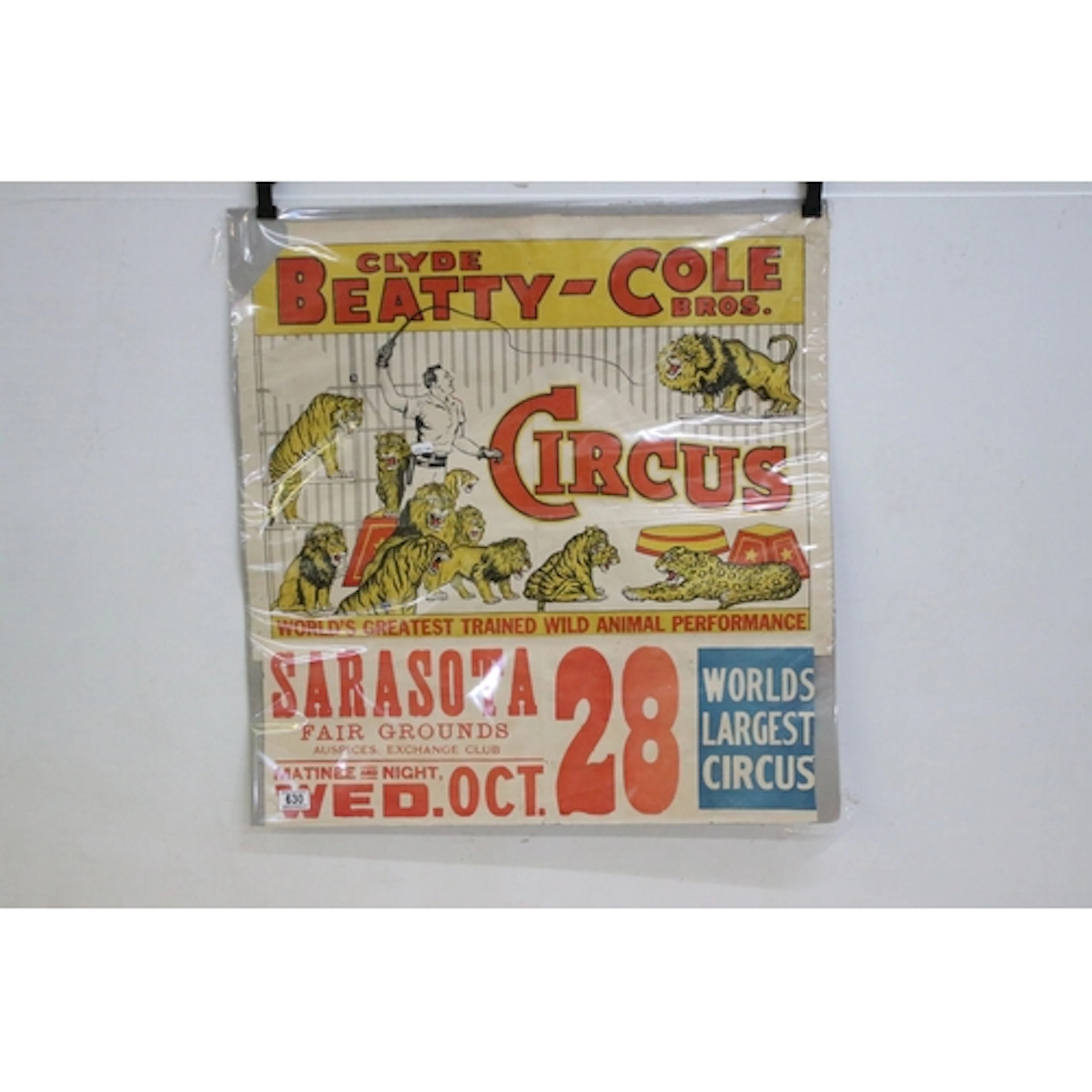 Collection of circus posters, to comprise Clyde Beatty Cole ...