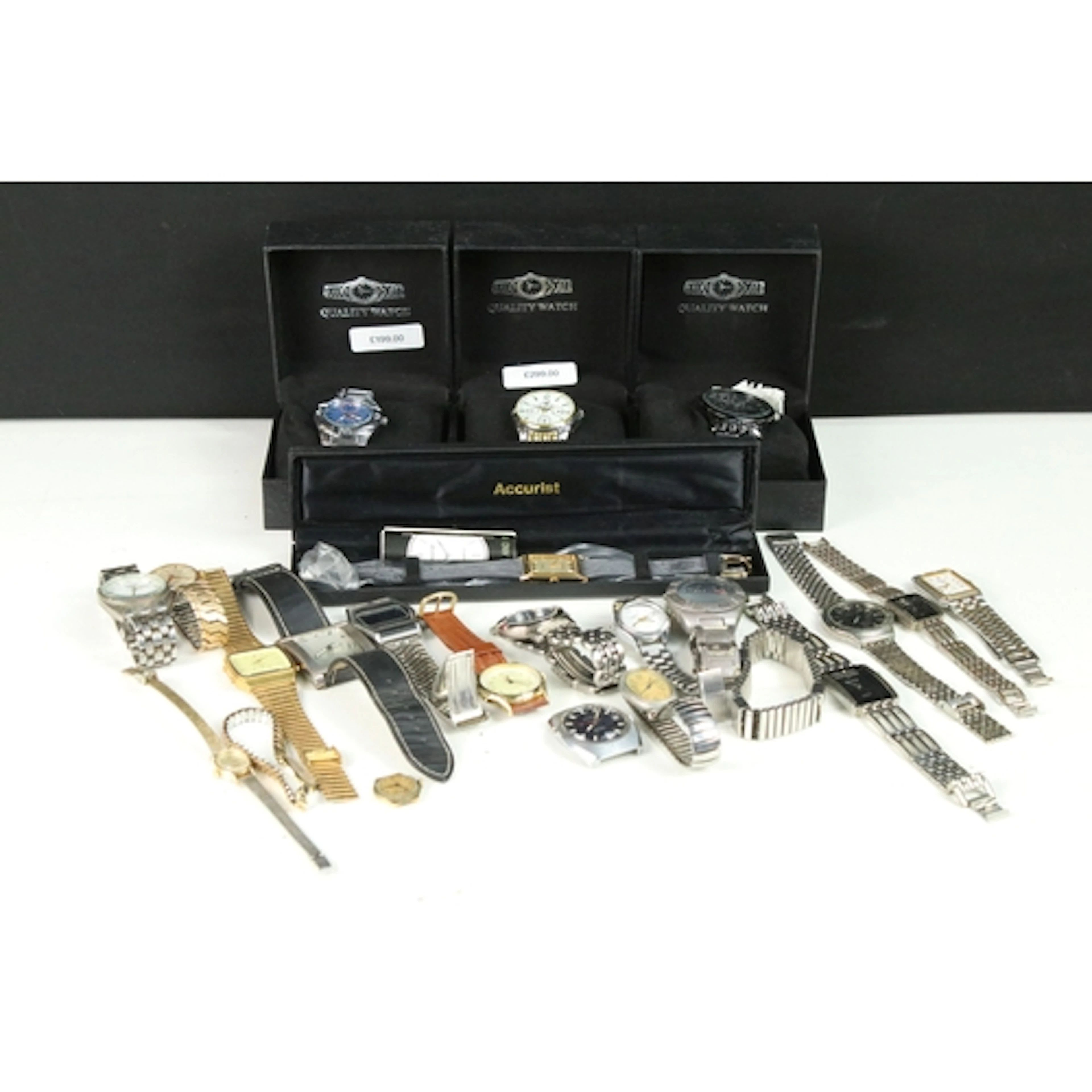 Collection of wrist watches, to include: Sekonda, Zeon, Citr...
