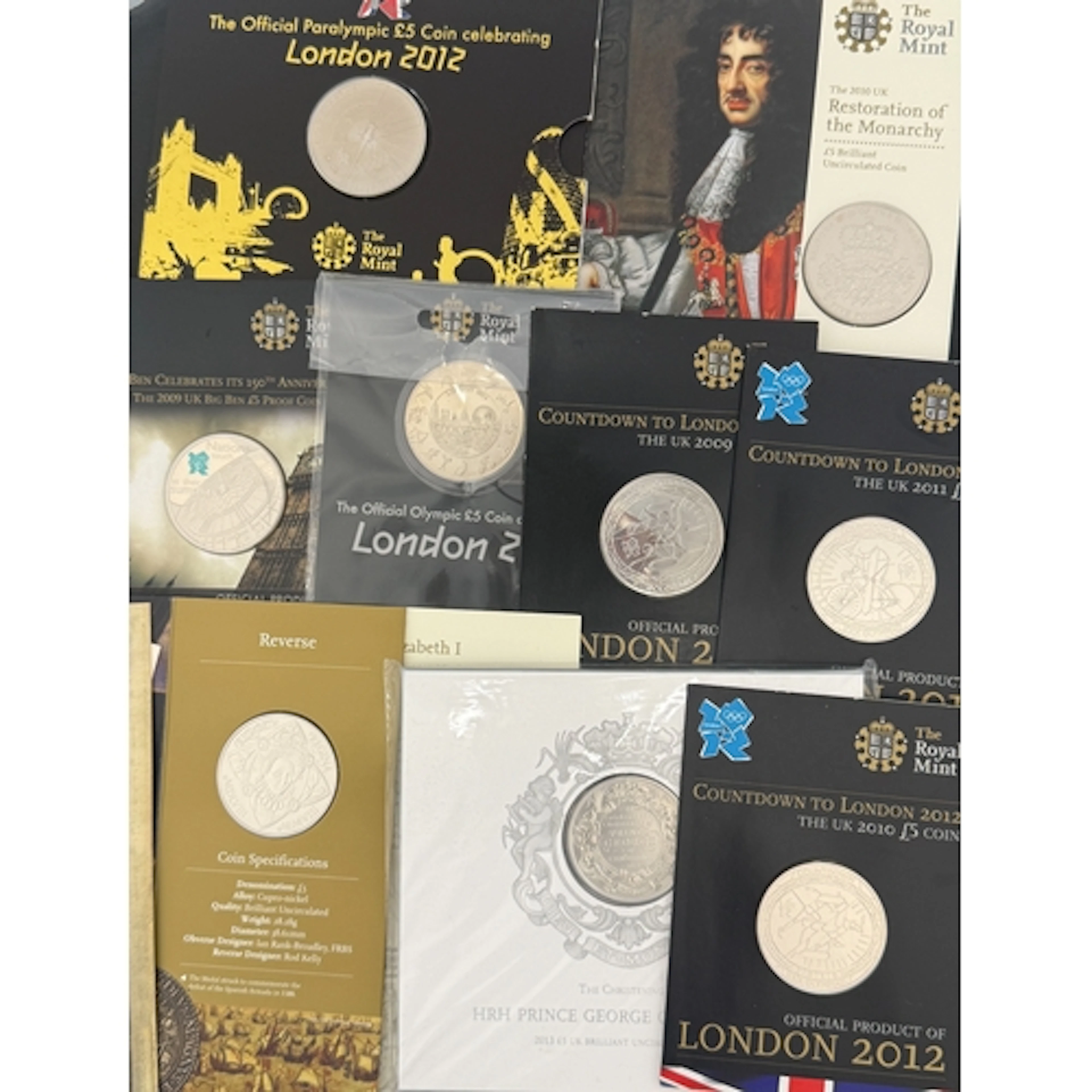 A duplicated collection of 42 Great Britain Royal Mint Brill...