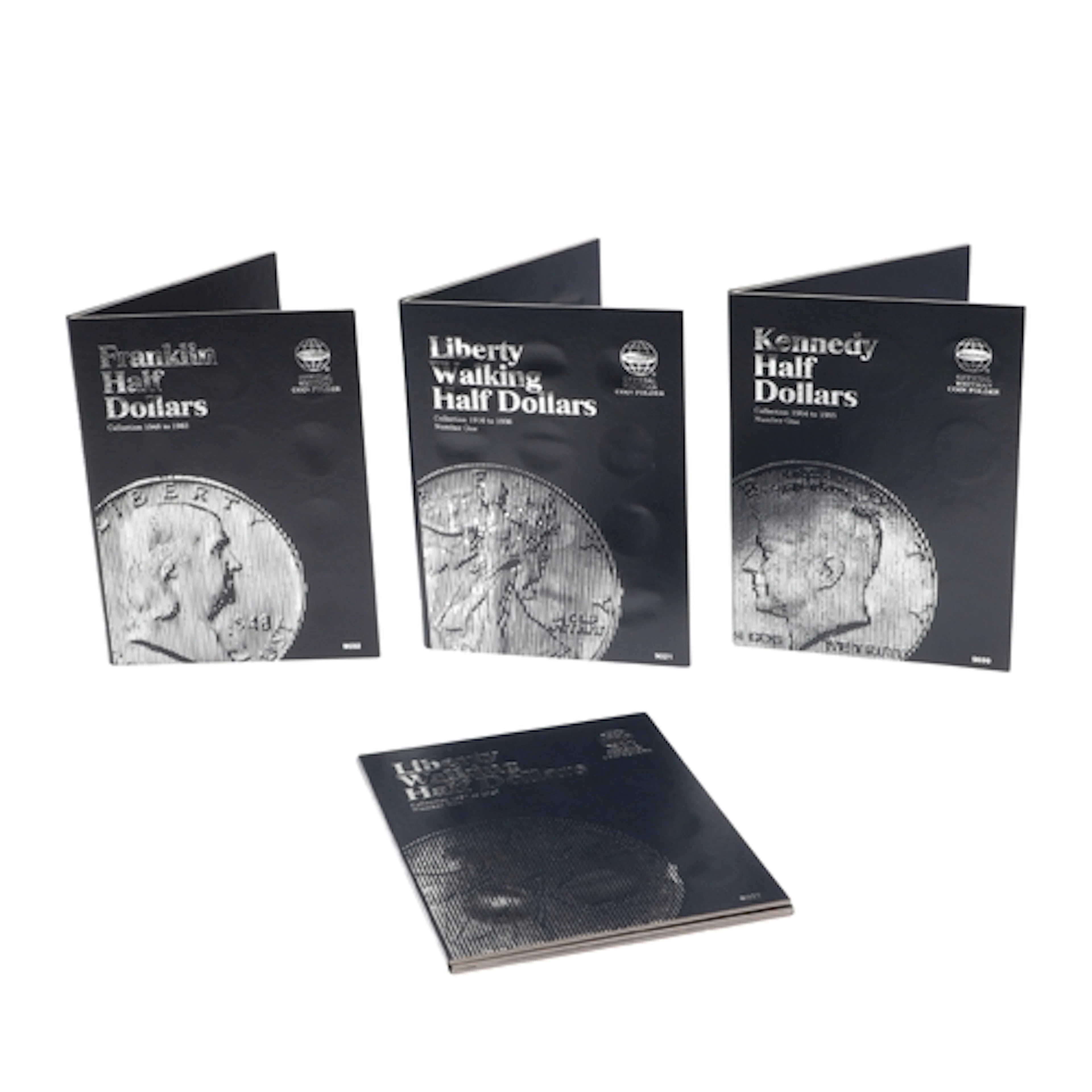 UNITED STATES OF AMERICA: FOUR WHITMAN FOLDERS FOR HALF DOLL...