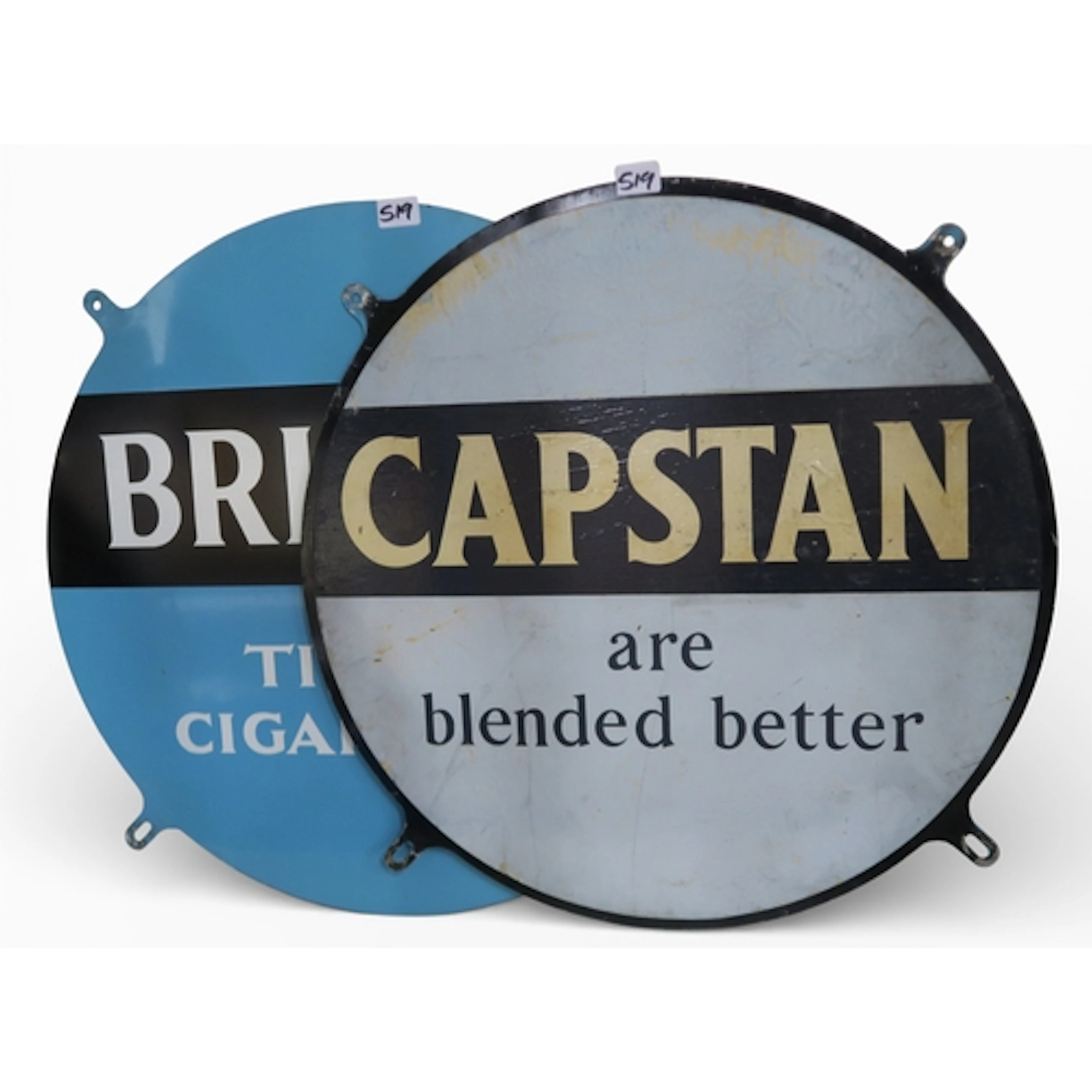 Assorted pub wall decor, to include Bristol and Capstan tin ...