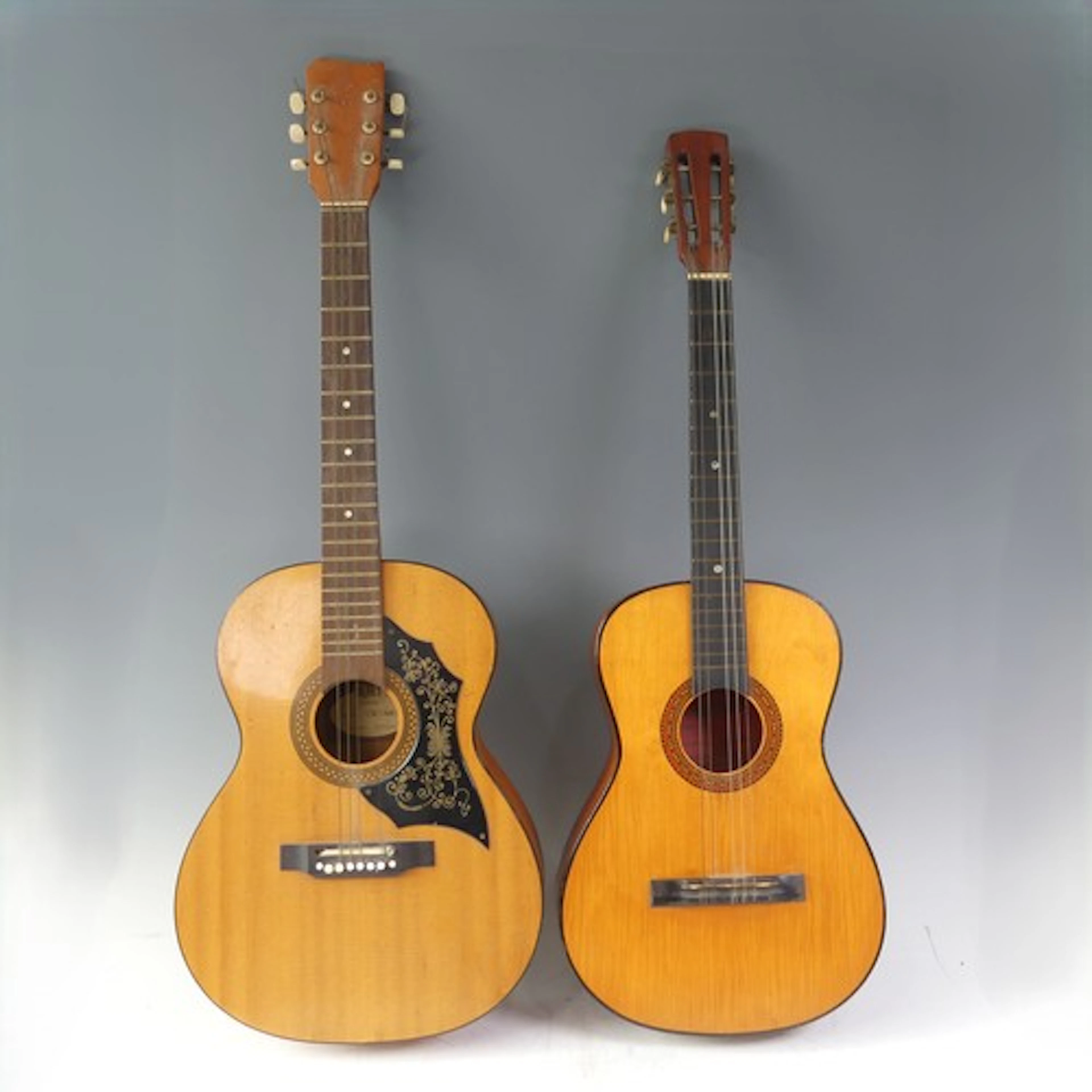 Two vintage acoustic Spanish guitars: a Kay model no.K320 an...