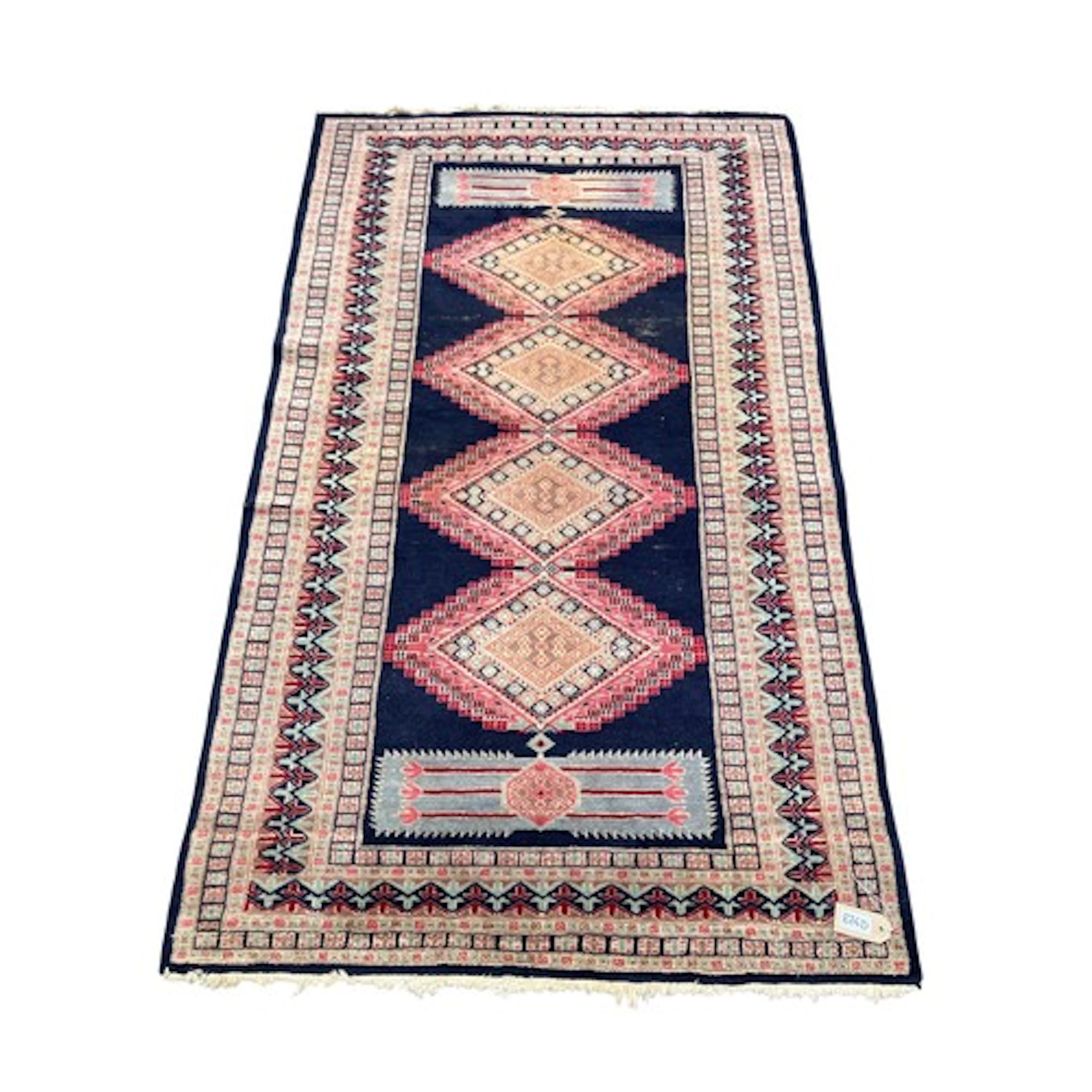 Persian Zarand kilim style rug with a series of tribal geome...