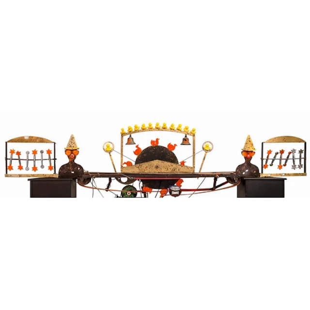 Vintage carnival/fairground shooting game mechanism, sometim...