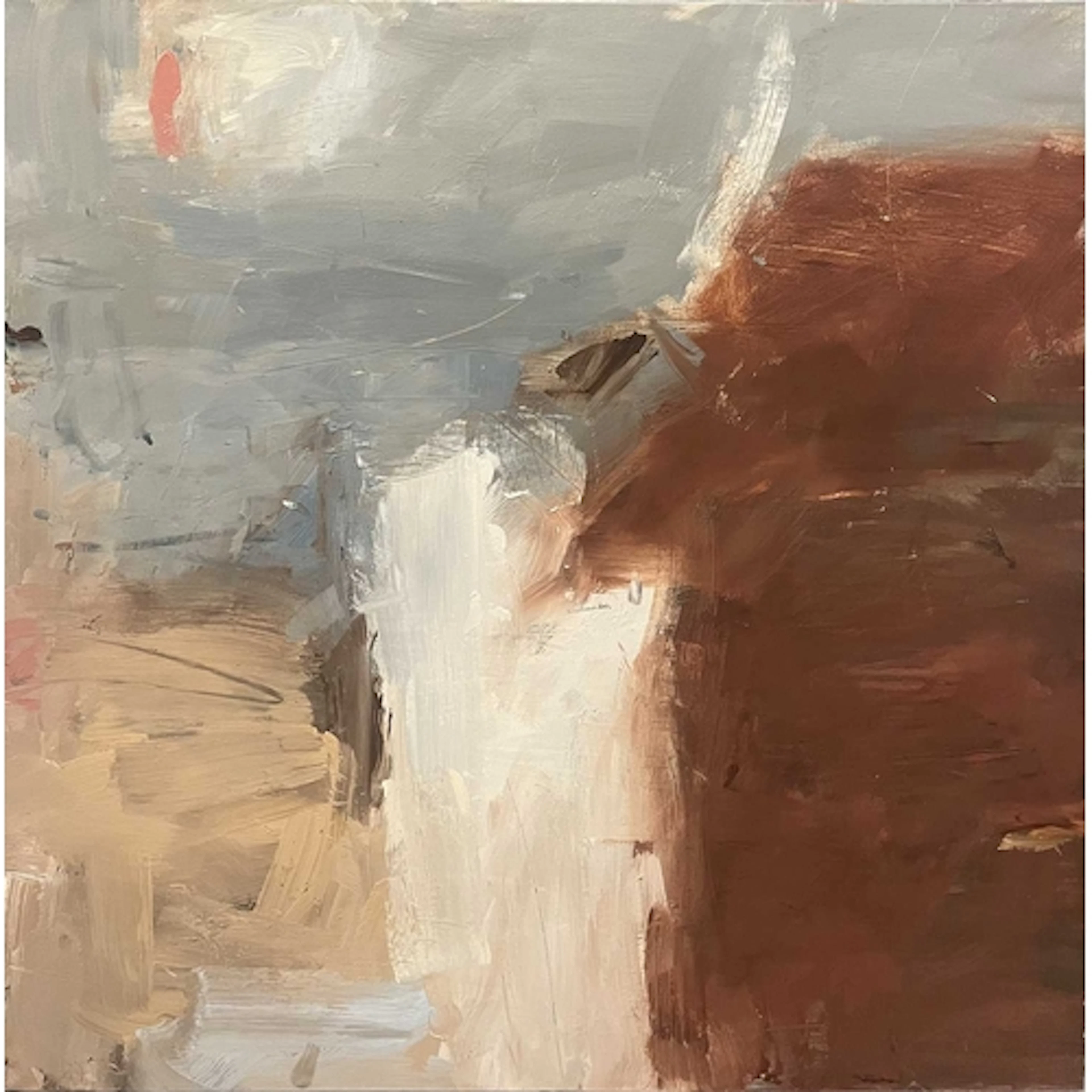 Louise Balaam (b.1974) - Harbour Rust Red - an oil on canvas...