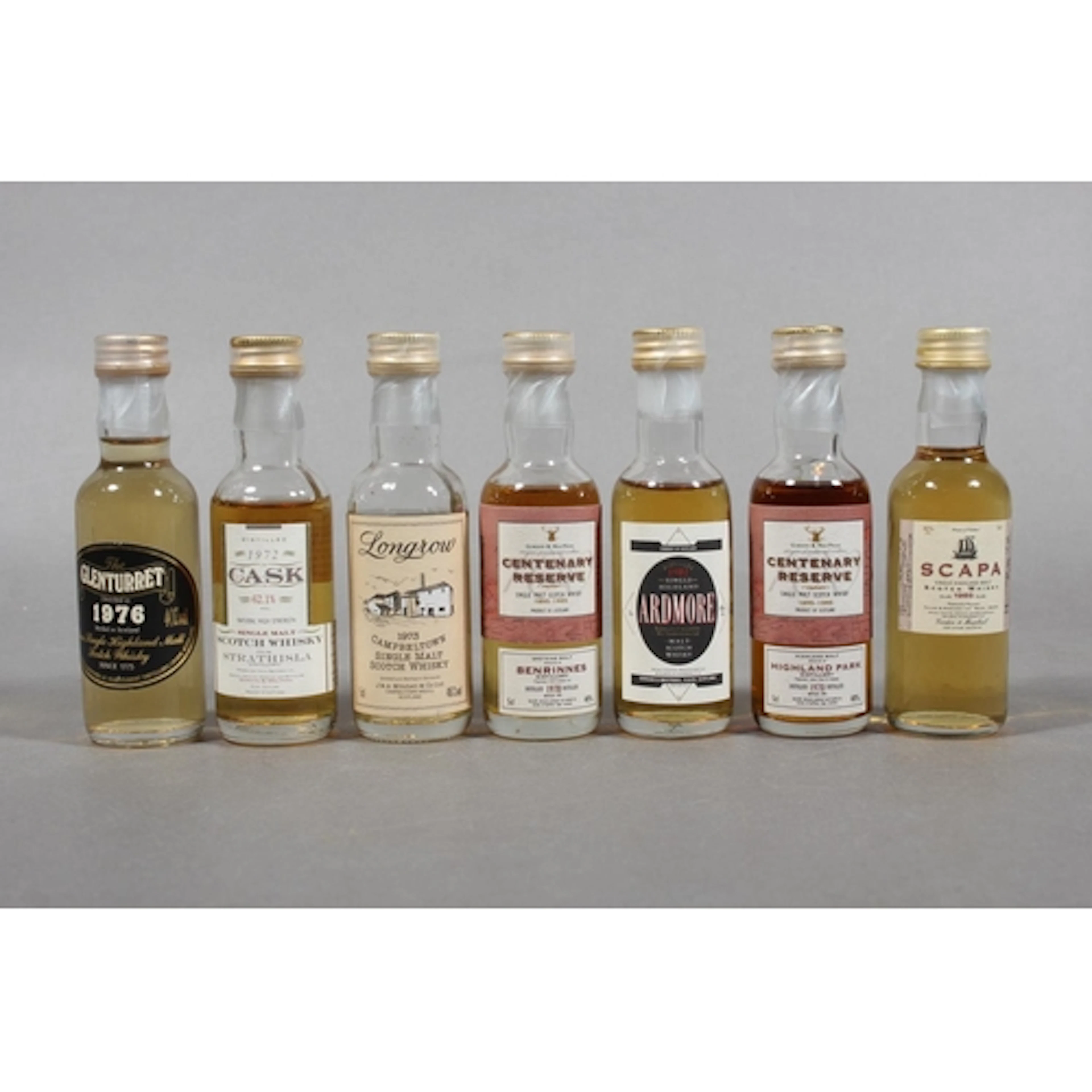 Scotch malt whisky miniatures to include: STRATHISLA 1...