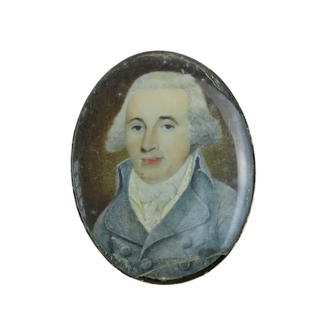 A PORTRAIT MINIATURE ON IVORY PANEL LATE 18TH/EARLY 19TH CEN...