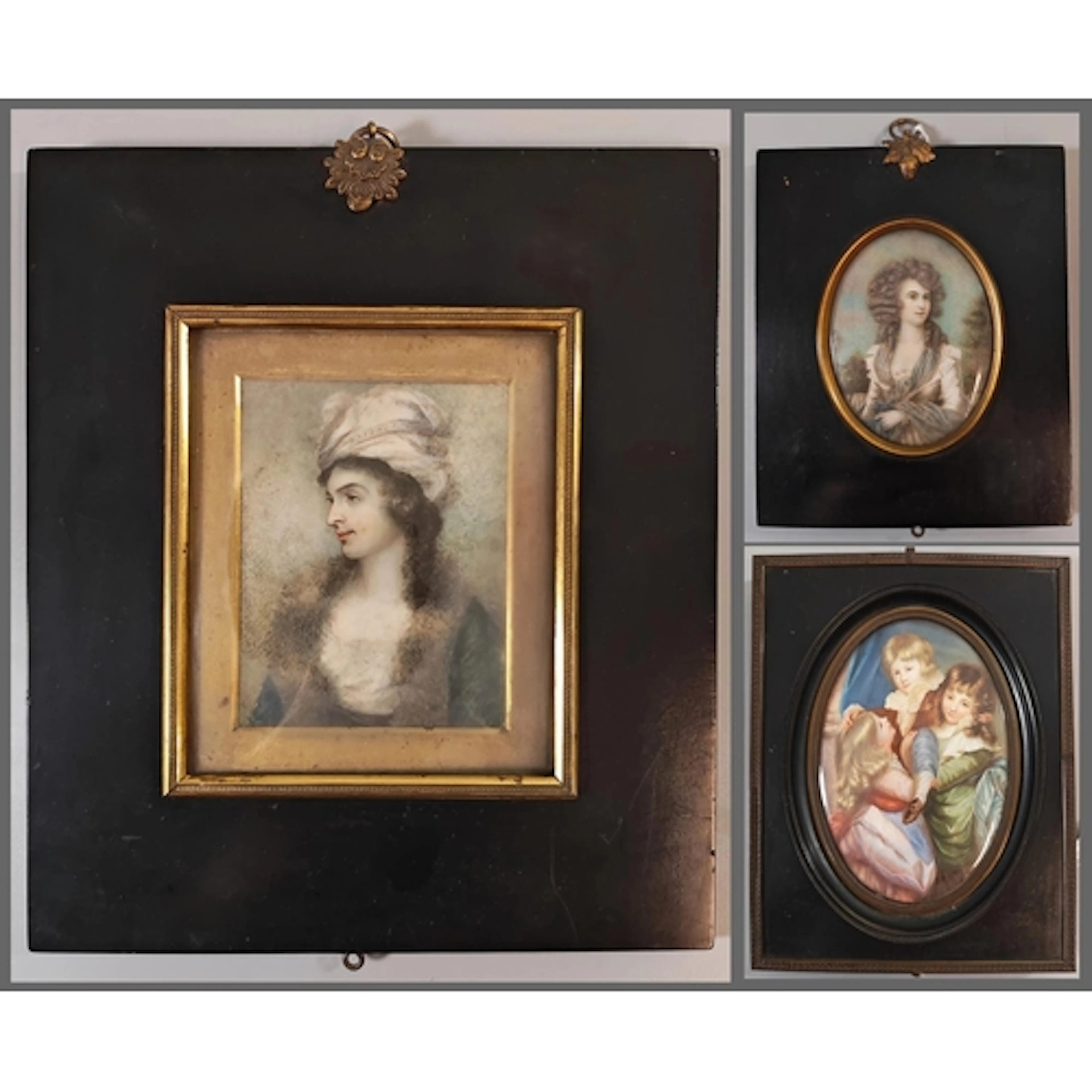 Two late 18th early 19th century portrait miniatures depicti...