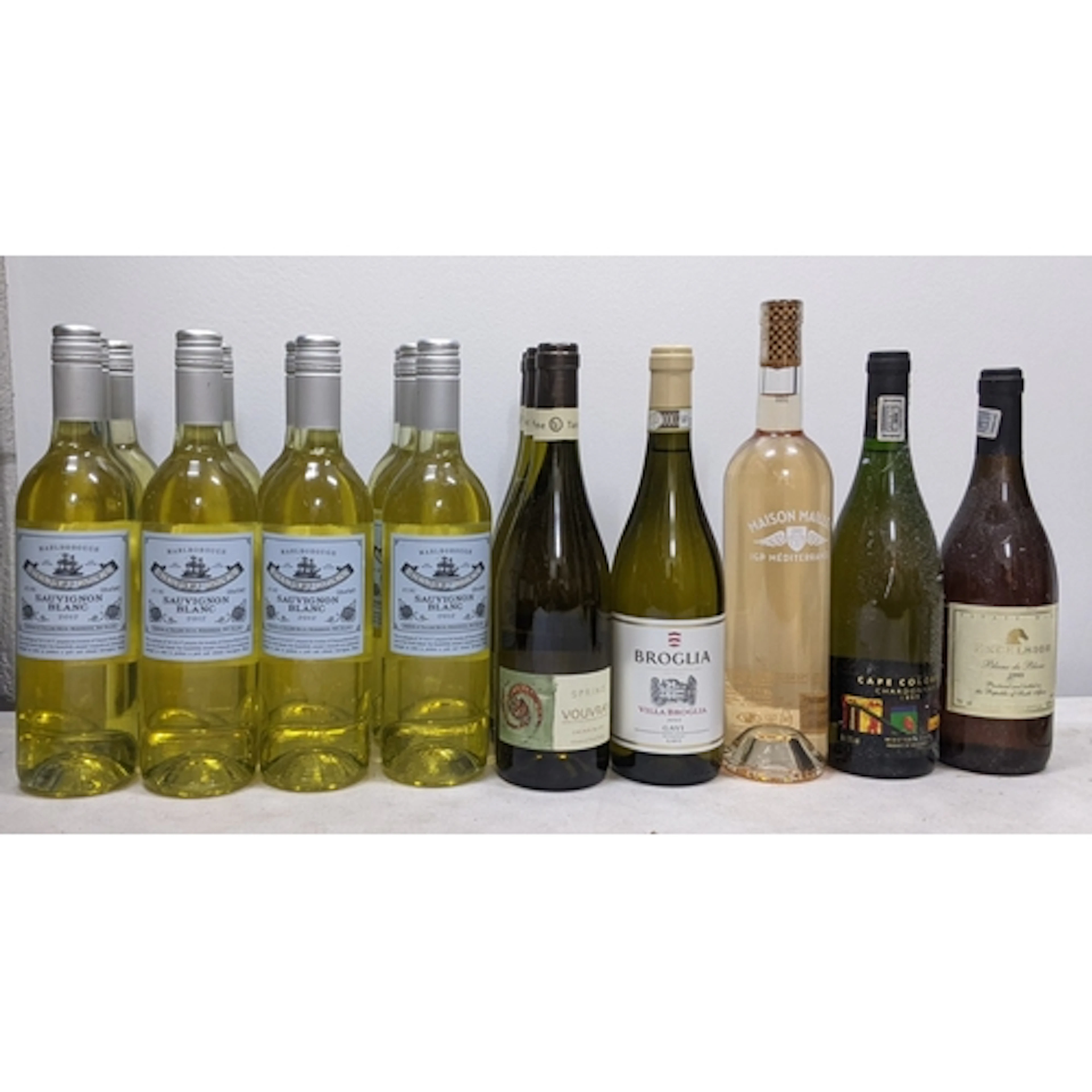 Nineteen bottles of assorted white and rosé wine, comprising...