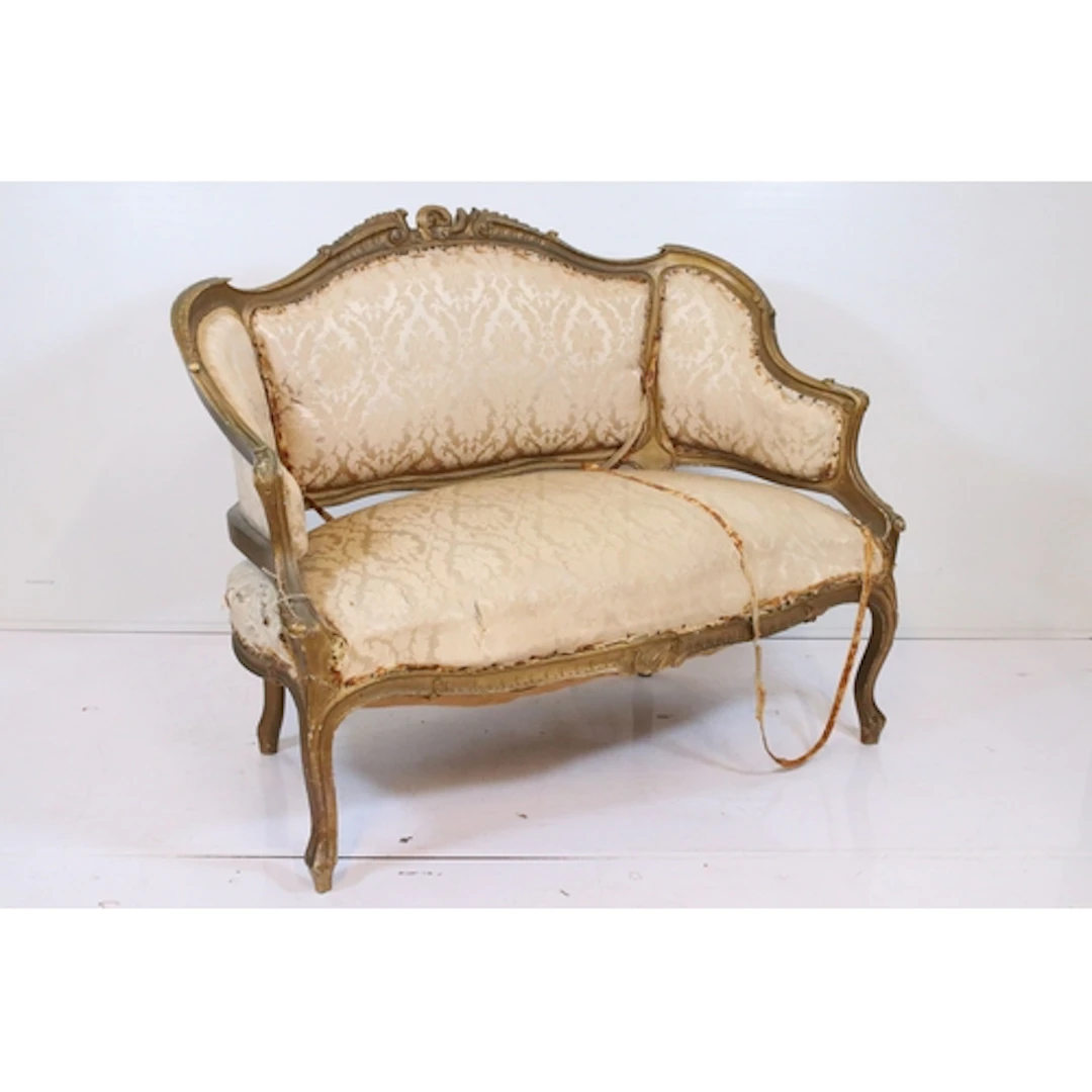Early 20th century Louis XVI style two seater salon sofa, ha...