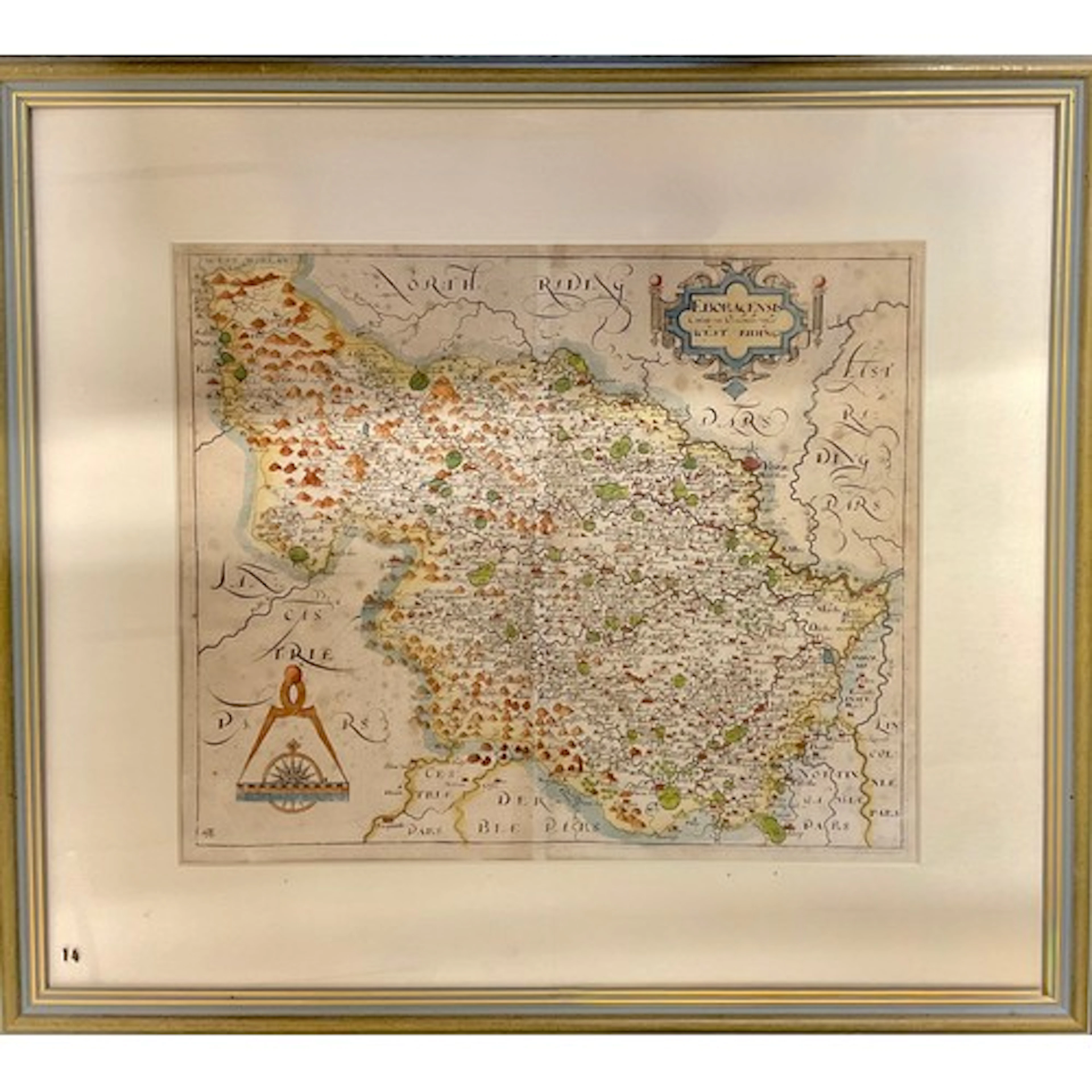 Maps - After Christopher Saxton (c. 1540-c. 1610), two page ...