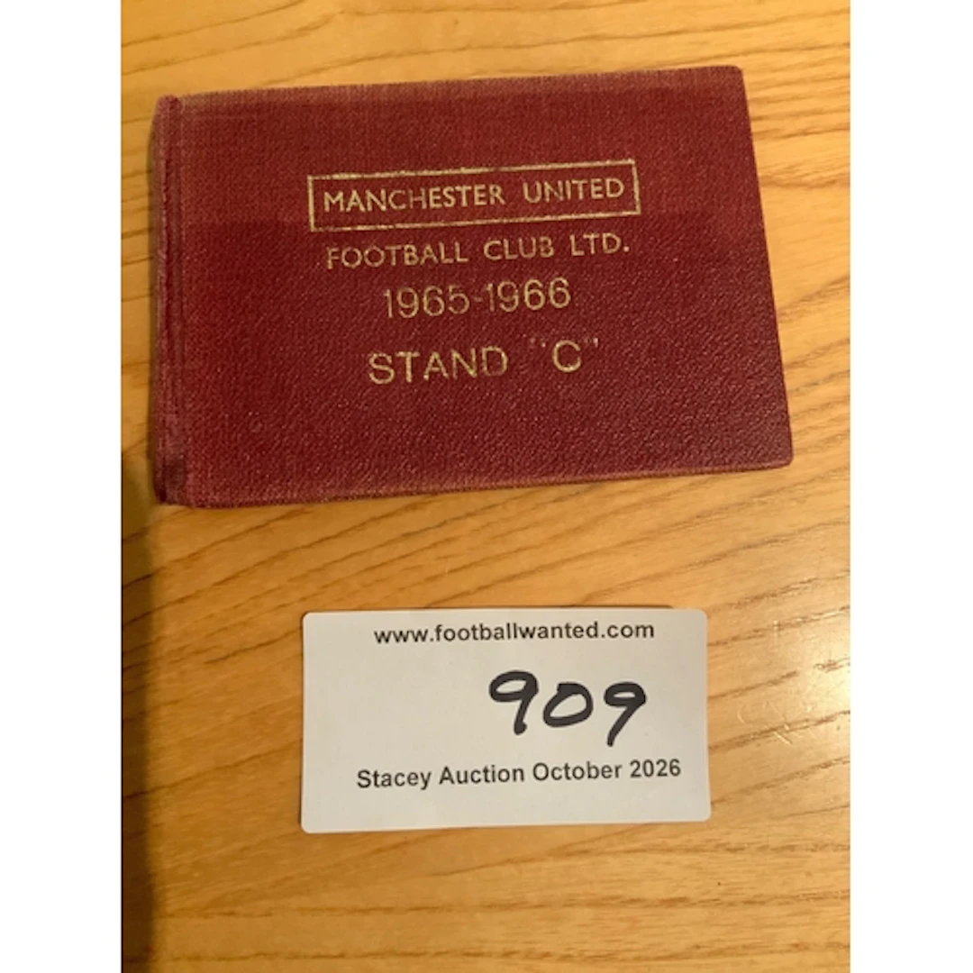 65/66 Manchester United Season Ticket Book: Usual small book...
