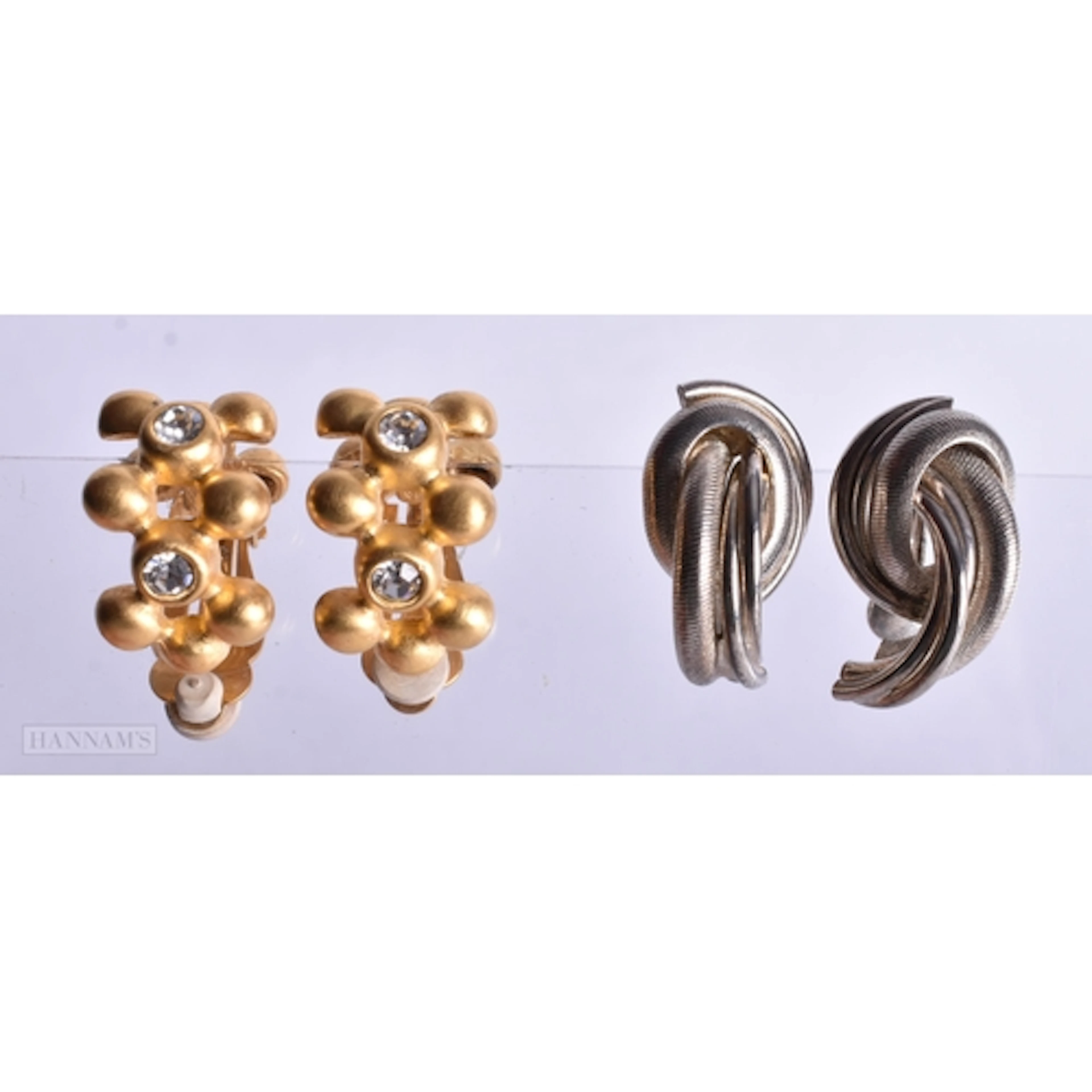Givenchy Gold Tone Clip Ons Earrings x 2 (28g)