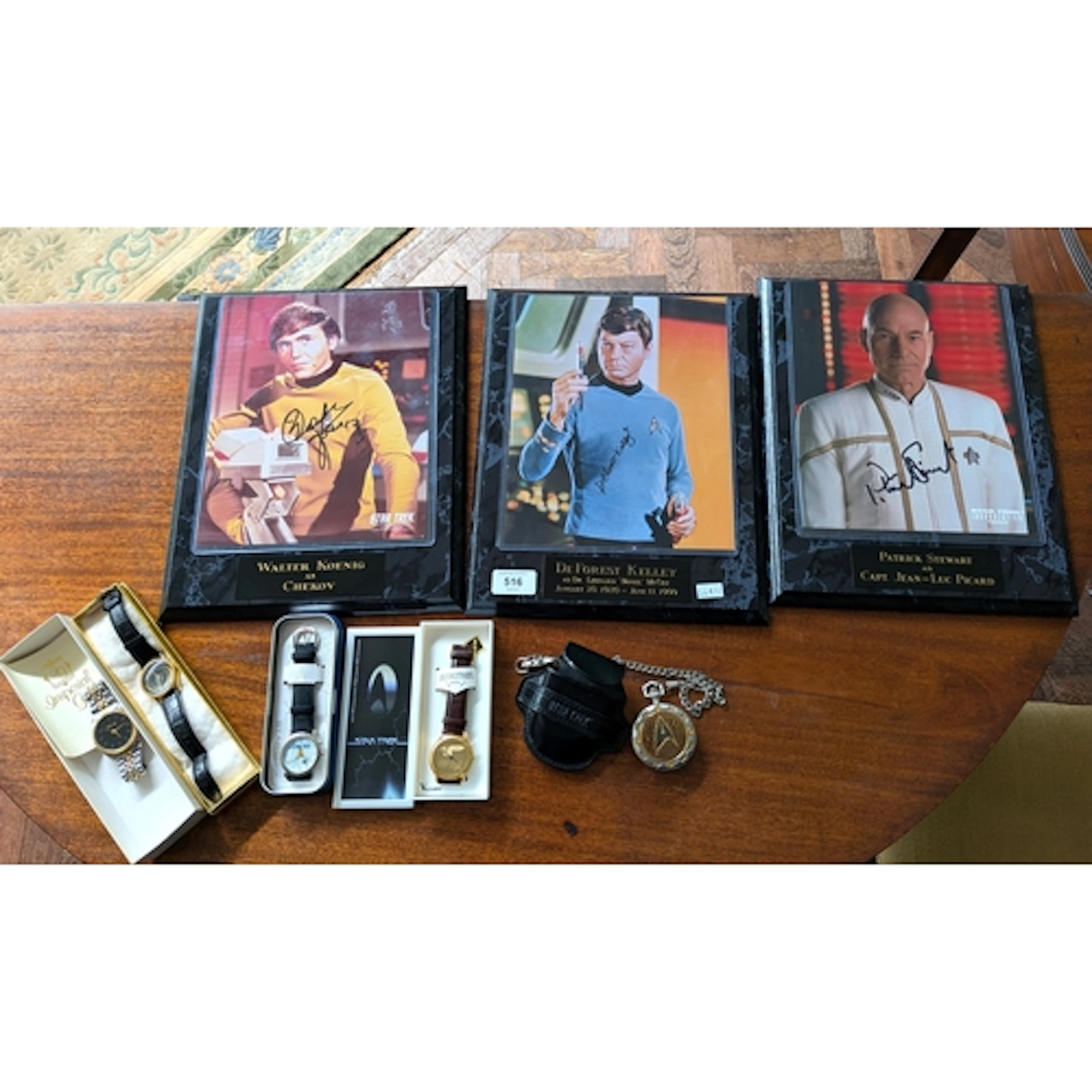 Star Trek collectables to include four wrist watches, a pock...