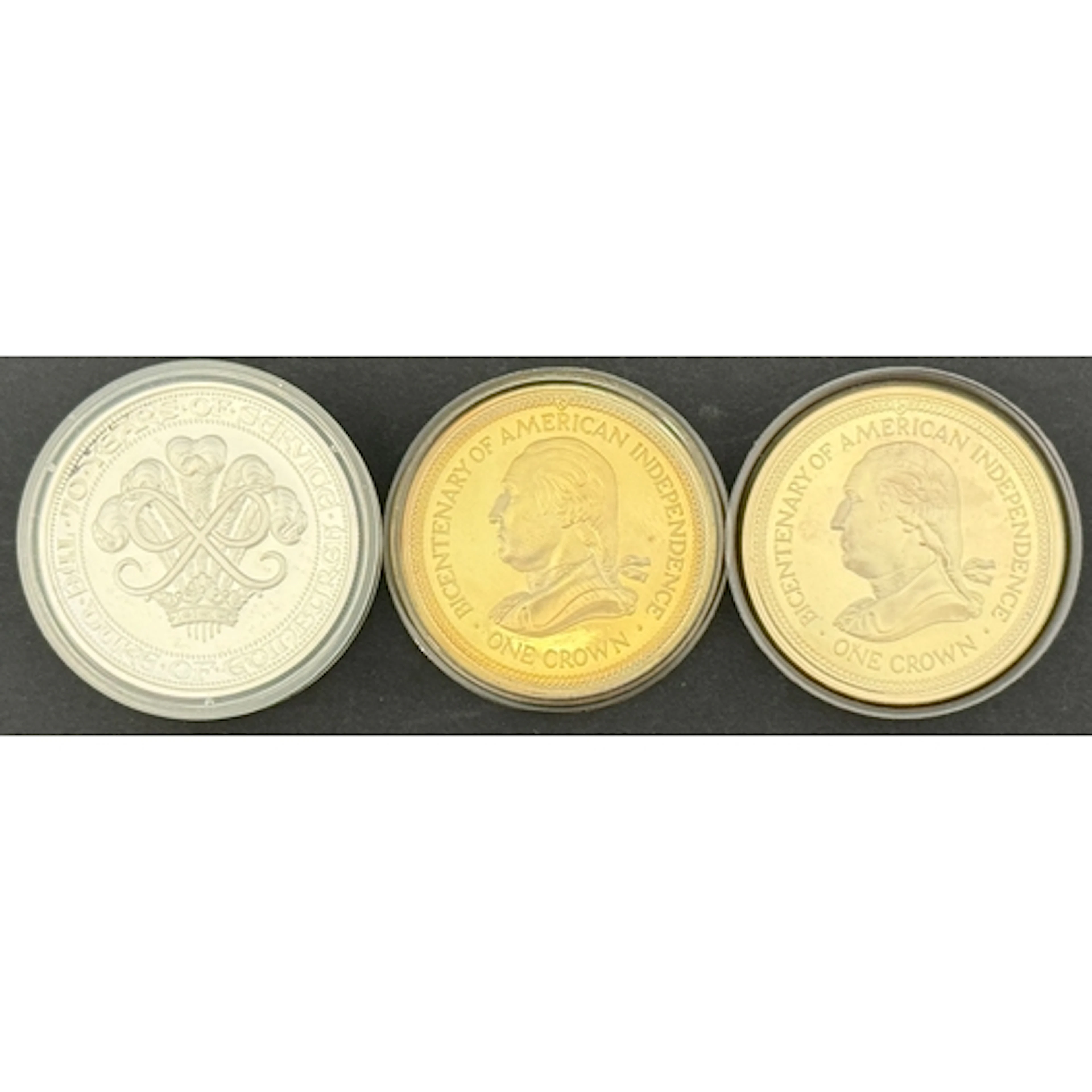 A group of three Isle of Man silver proof coins, comprising ...