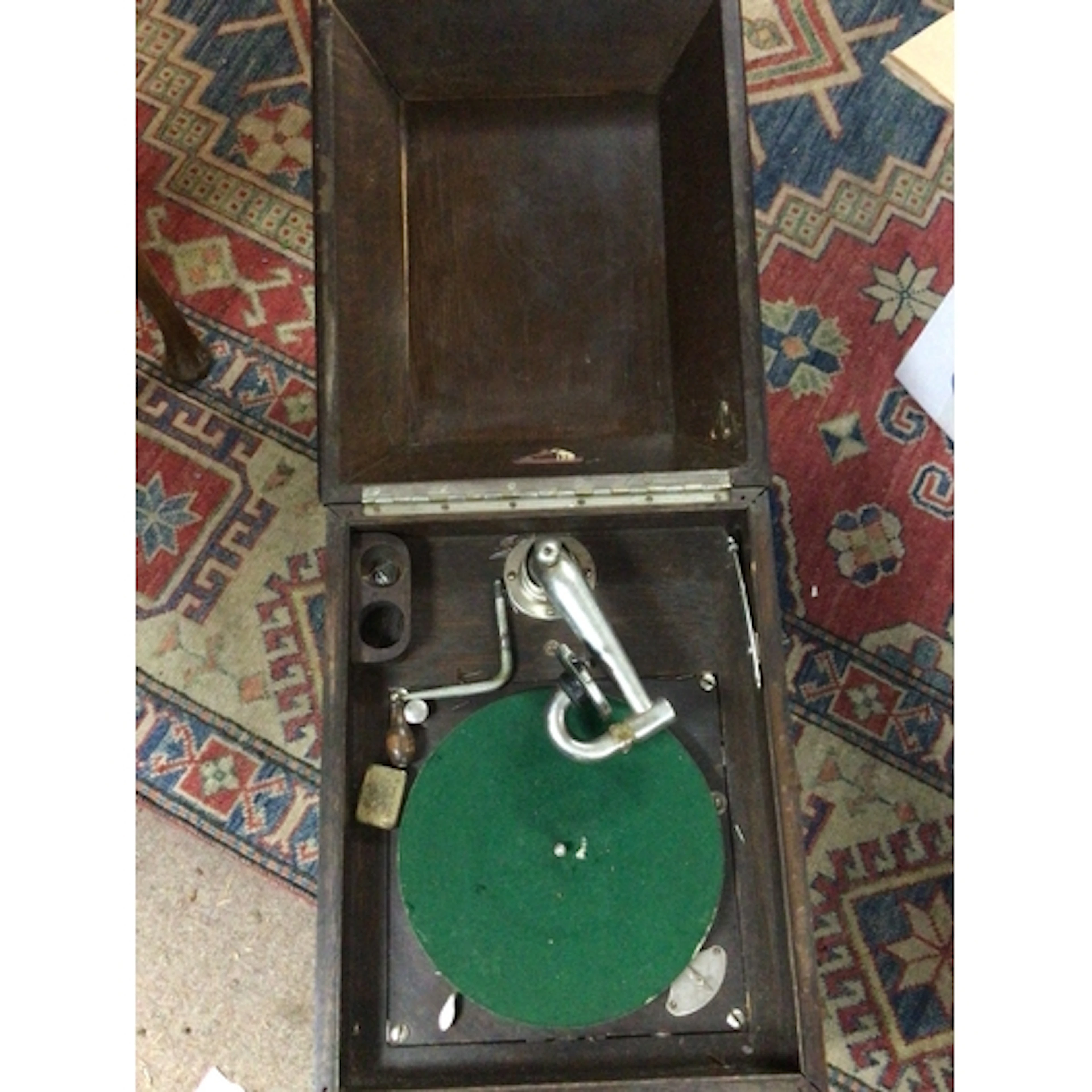 A Vintage HMV table top gramophone
