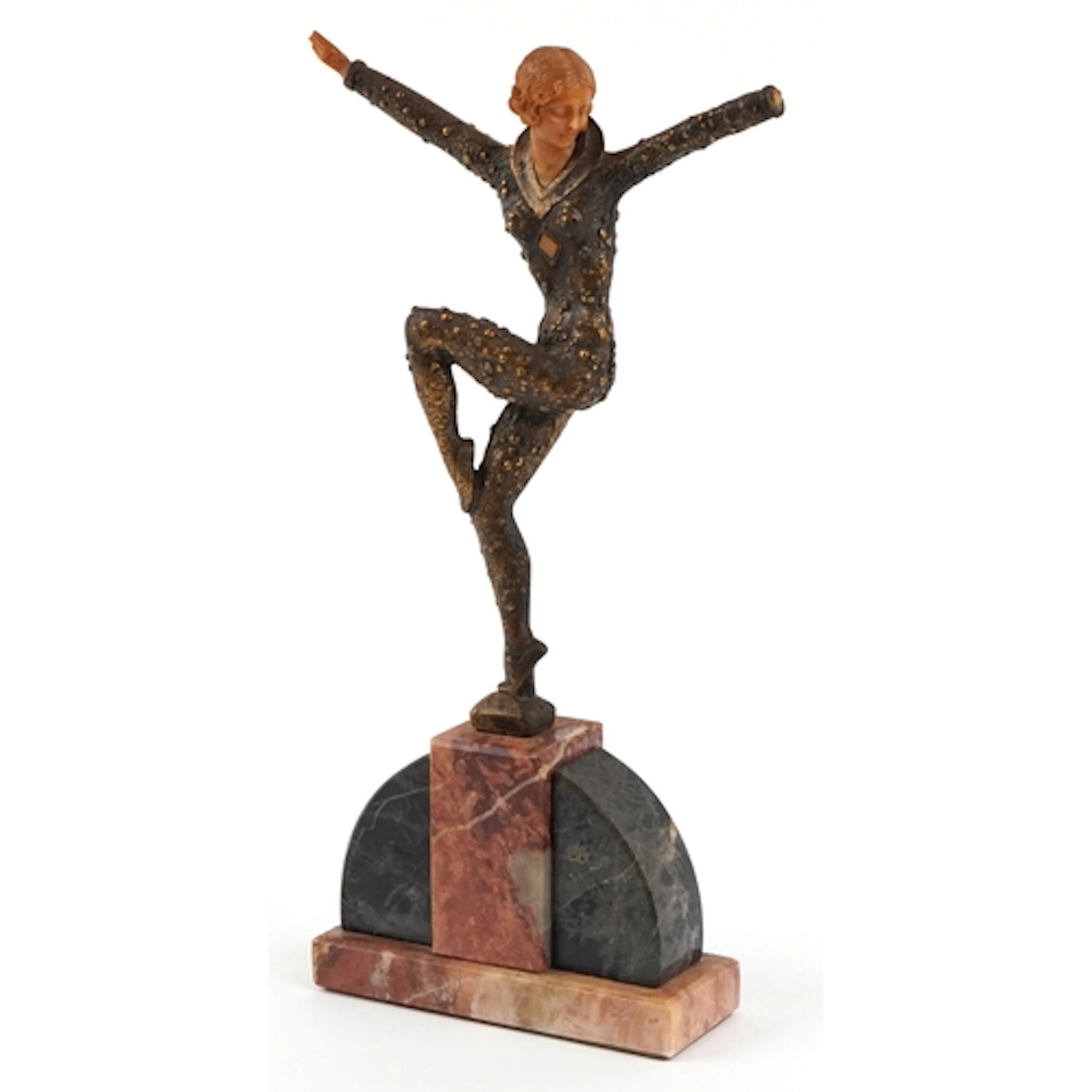 After Demétre Chiparus, an Art Deco style figure of a dancer...