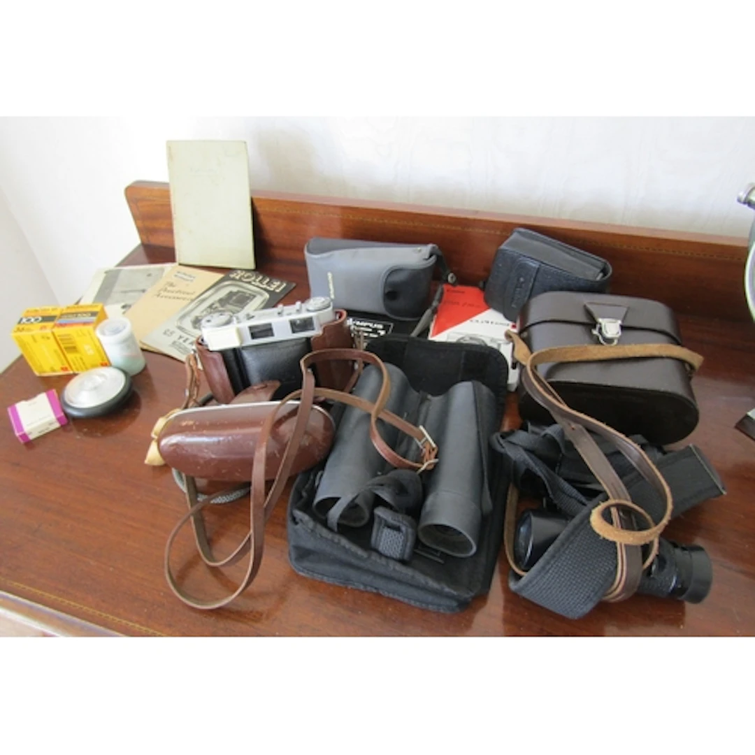 Collection of Various Photographic Equipment Including Binoc...