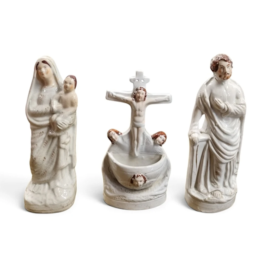 An early 19th Century Staffordshire Figure of Saint Joseph a...