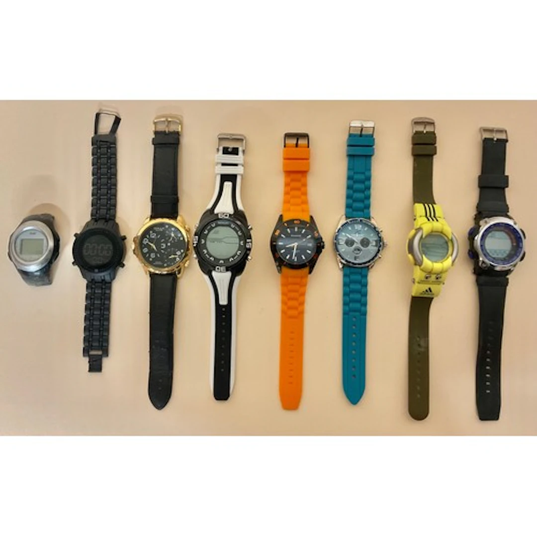 Watches - an accumulation of eight multi dial and digital wr...