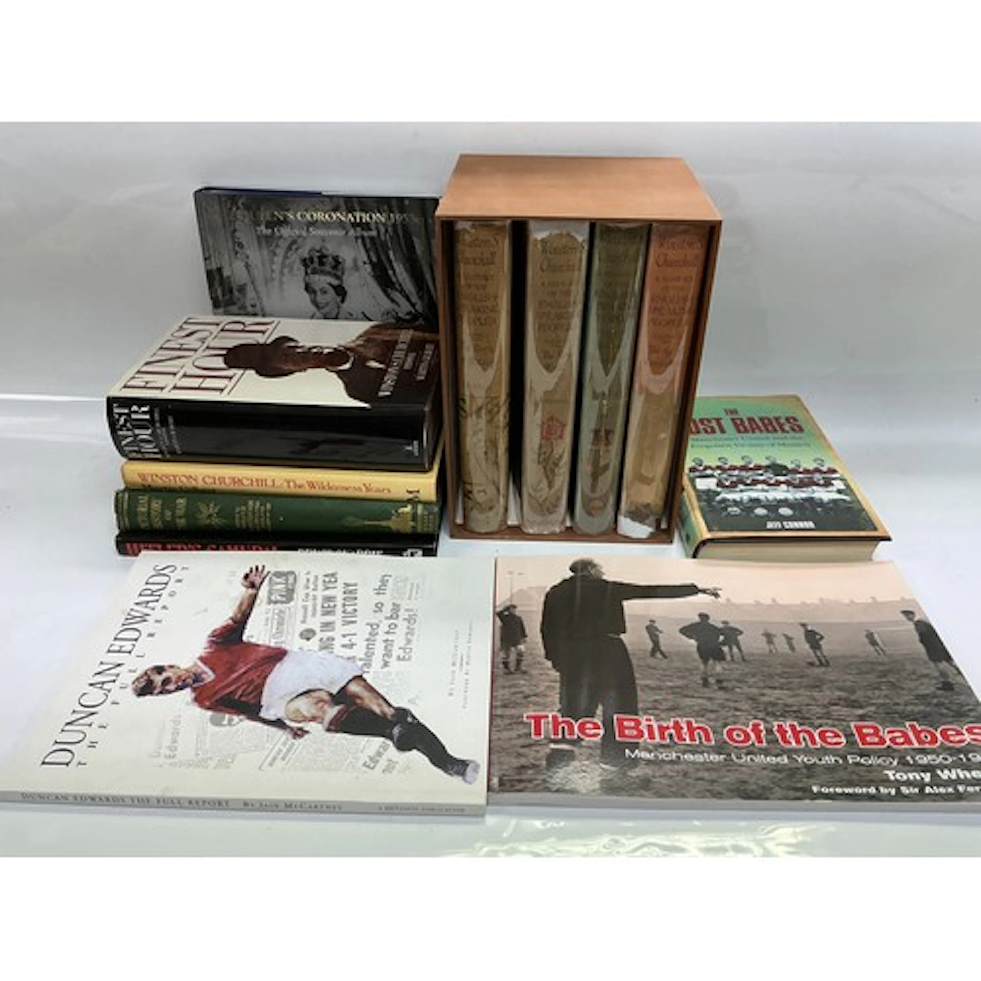 A collection of books comprising mainly books on Winston Chu...
