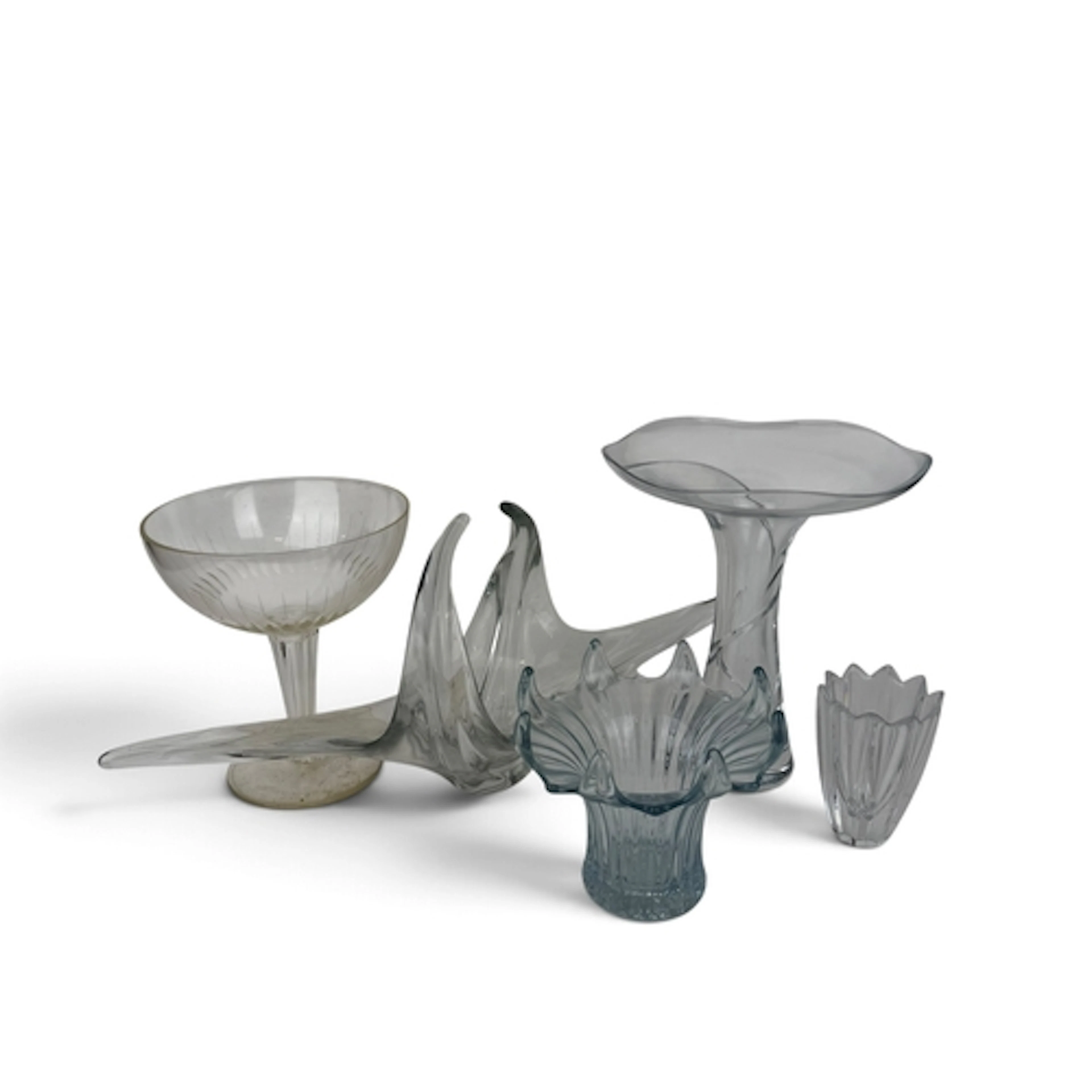 A GROUP OF MID-CENTURY AND LATER TRANSPARENT GLASS To includ...