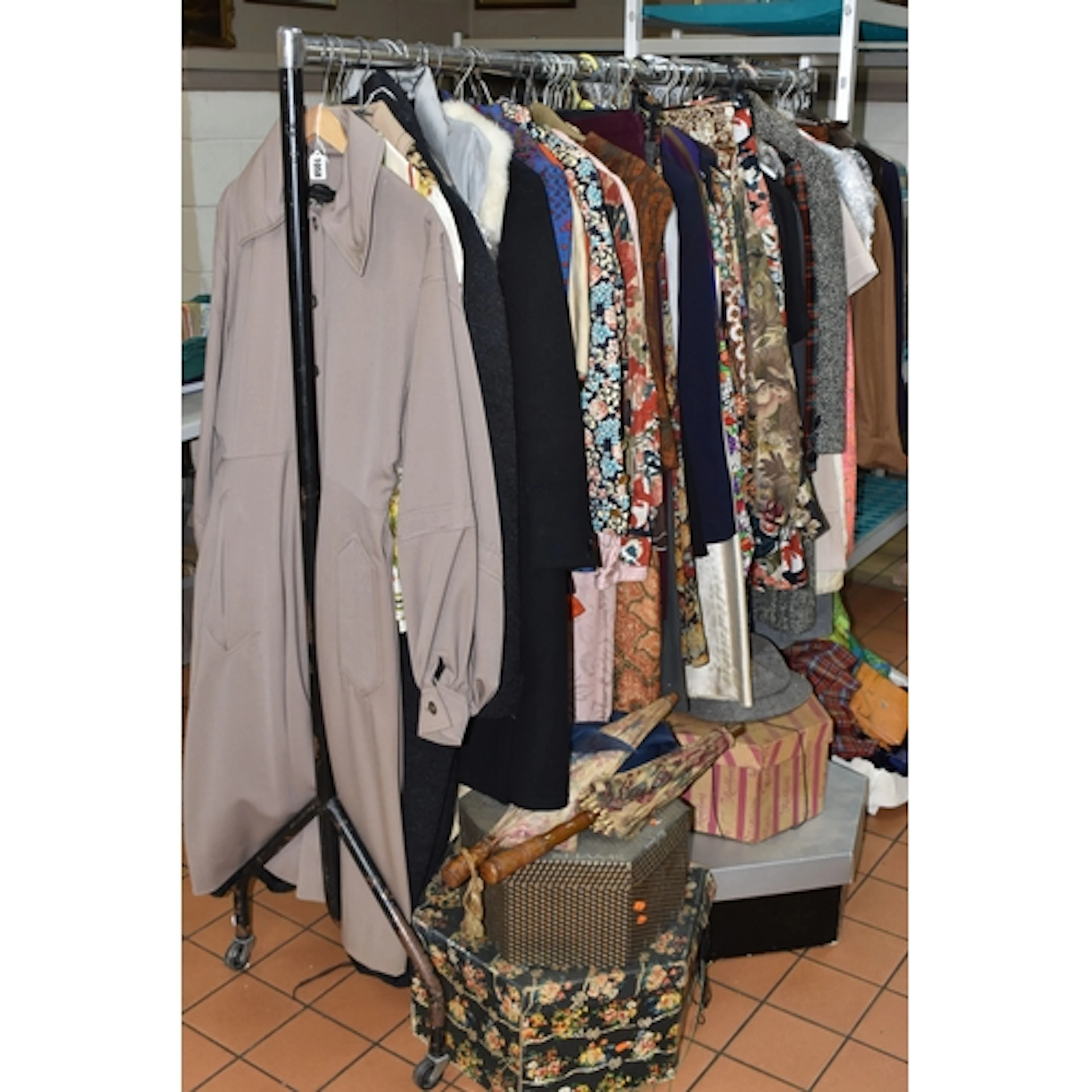 A QUANTITY OF LADIES CLOTHES AND ACCESSORIES, to include ma...