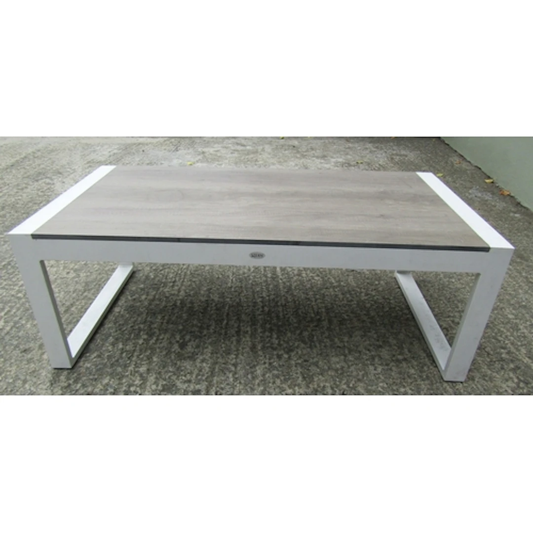 Modern Metal Frame Rectangular Form Coffee Table with Lined ...
