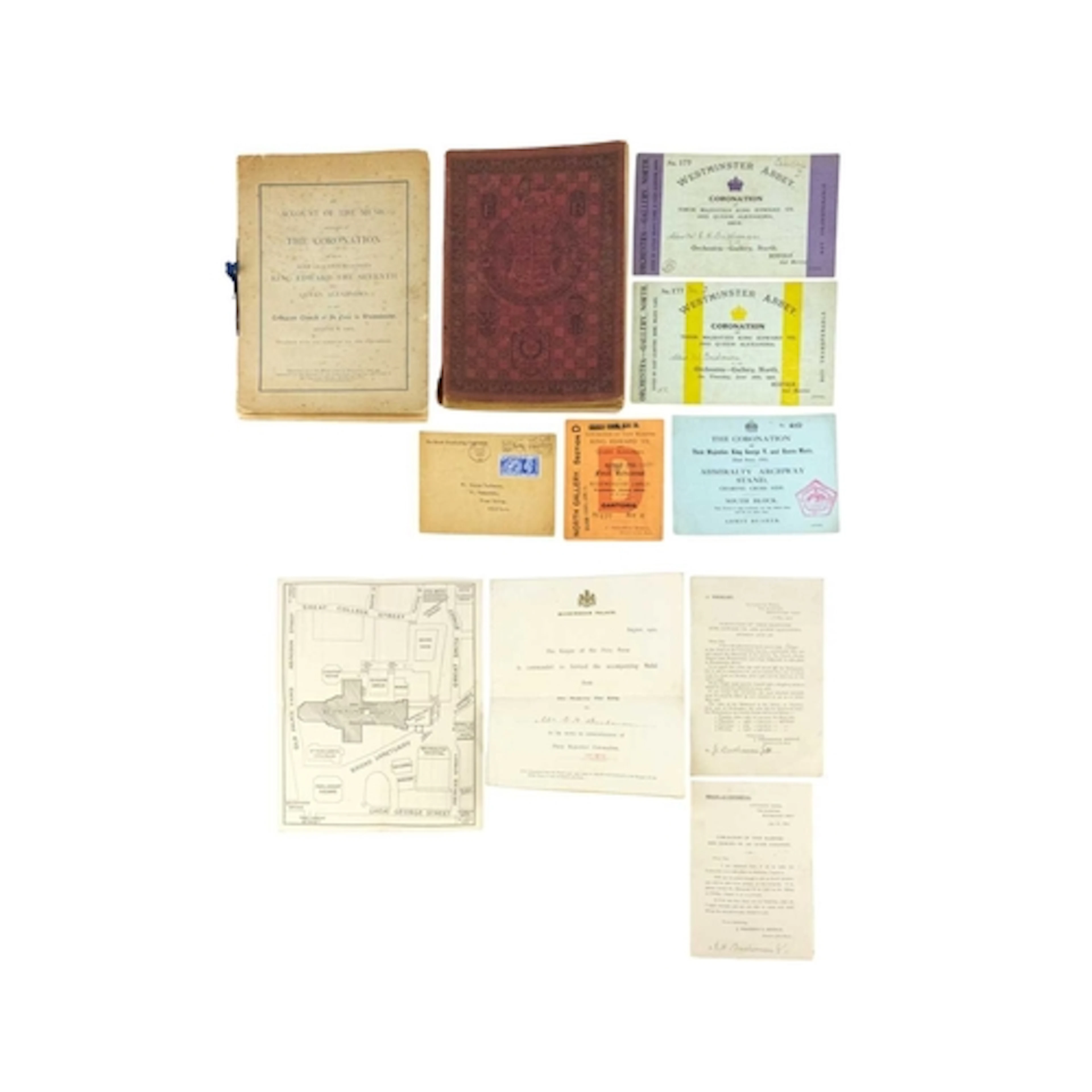 Royalty Ephemera relating to 1902 and 1910 Coronation. The f...