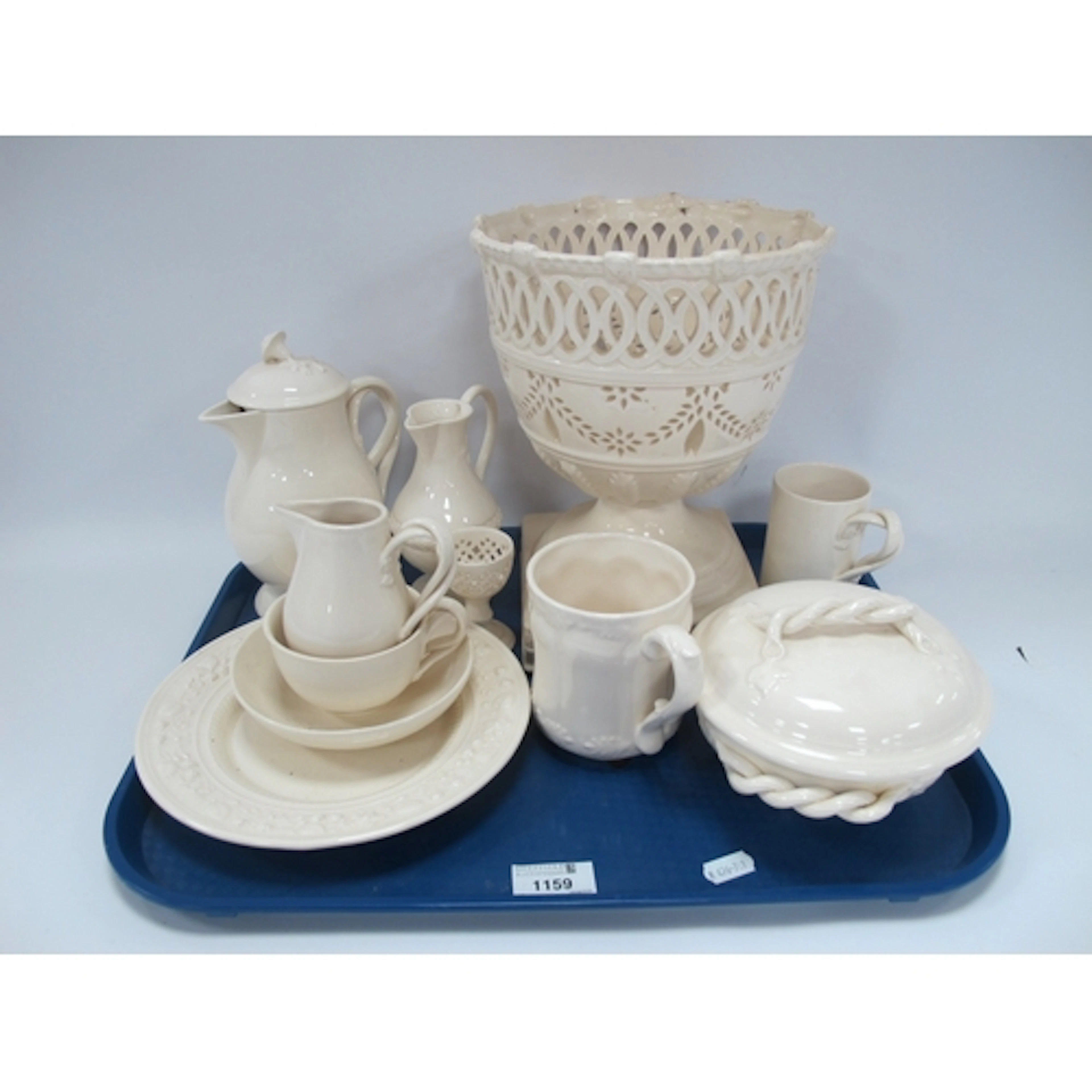 Royal Creamware Ceramics, including Regency Style urn, 25cm ...