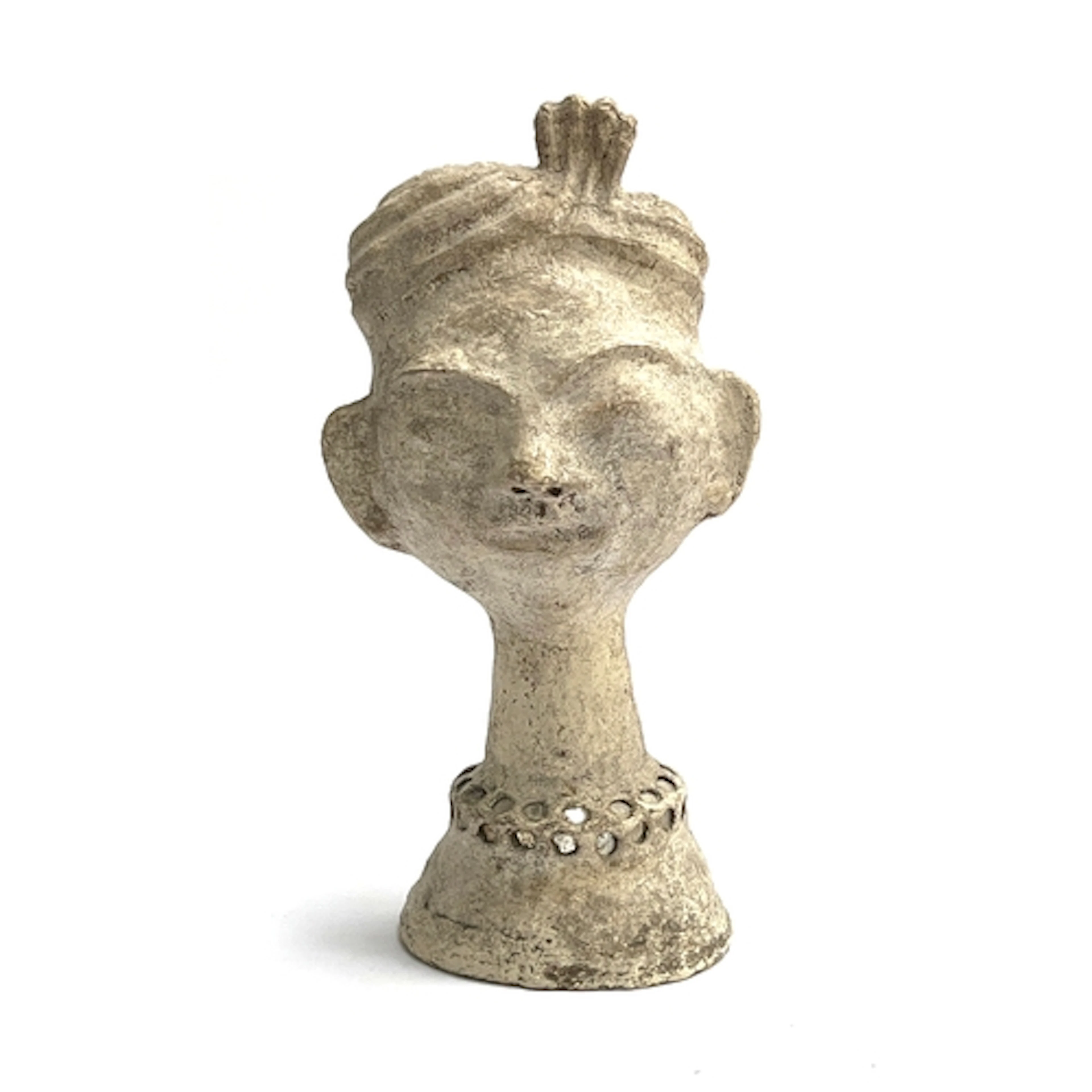 A papier mache bust set with mirrored glass, 42cmH
