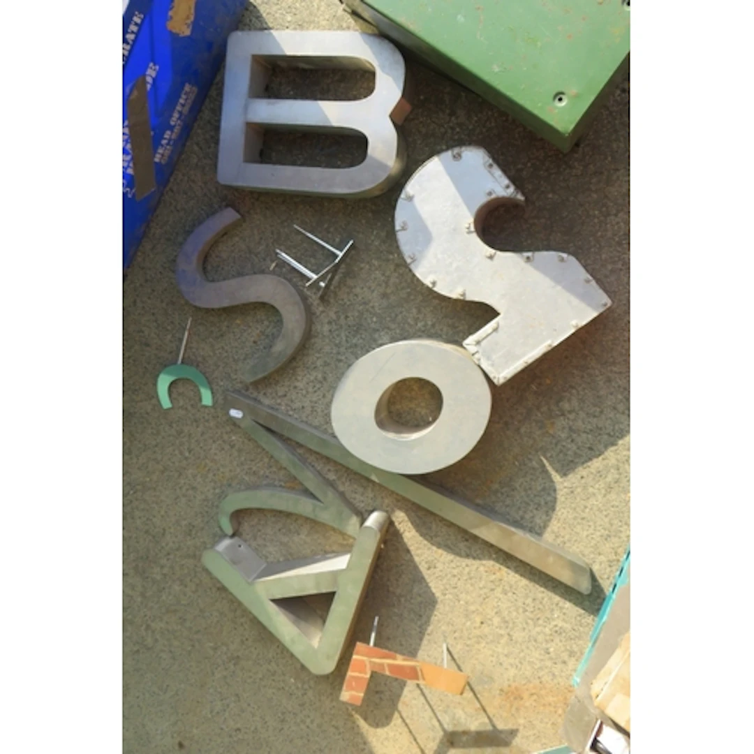 Steel Letters, various sizes A, B, S, O, L, C, 2 , N, T, R e...