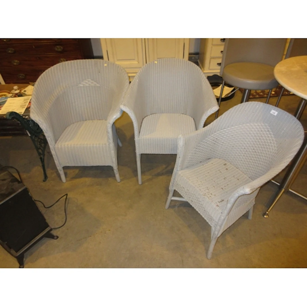Three Lloyd Loom Chairs