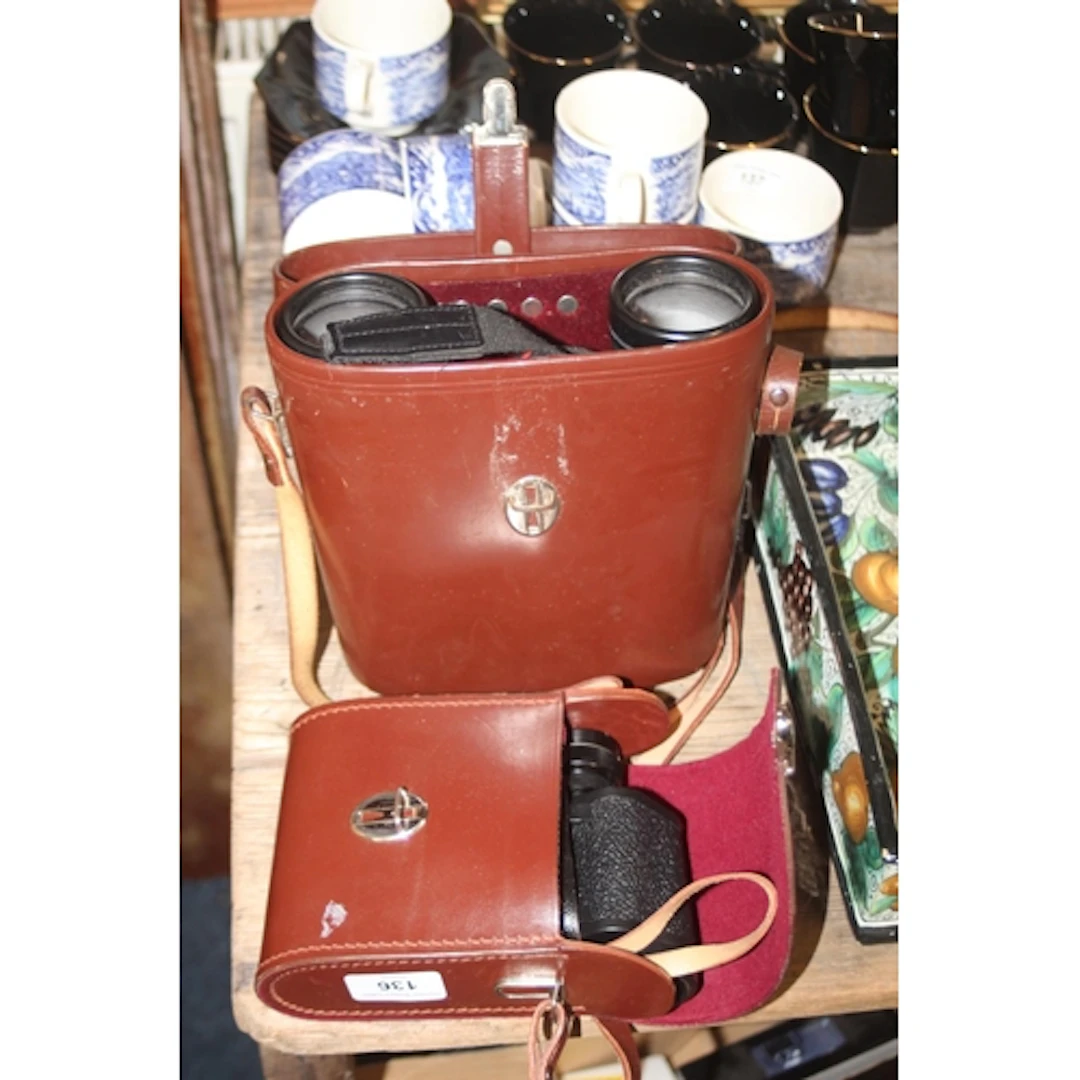 Pair of Carl Zeiss Jenna binoculars and a pair of Pentax bin...