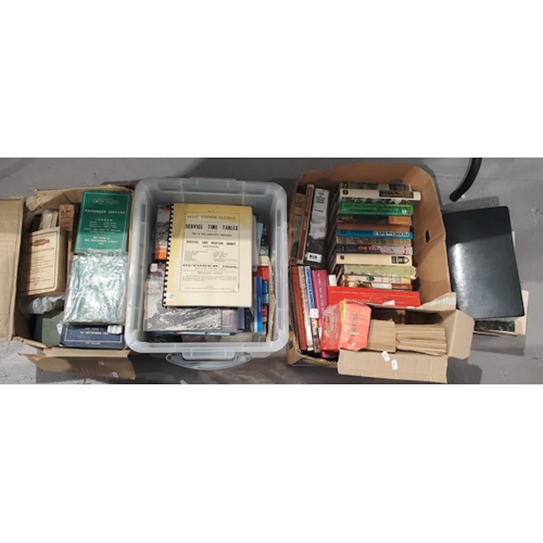 Four boxes of Railway Books including British Railways Timet...