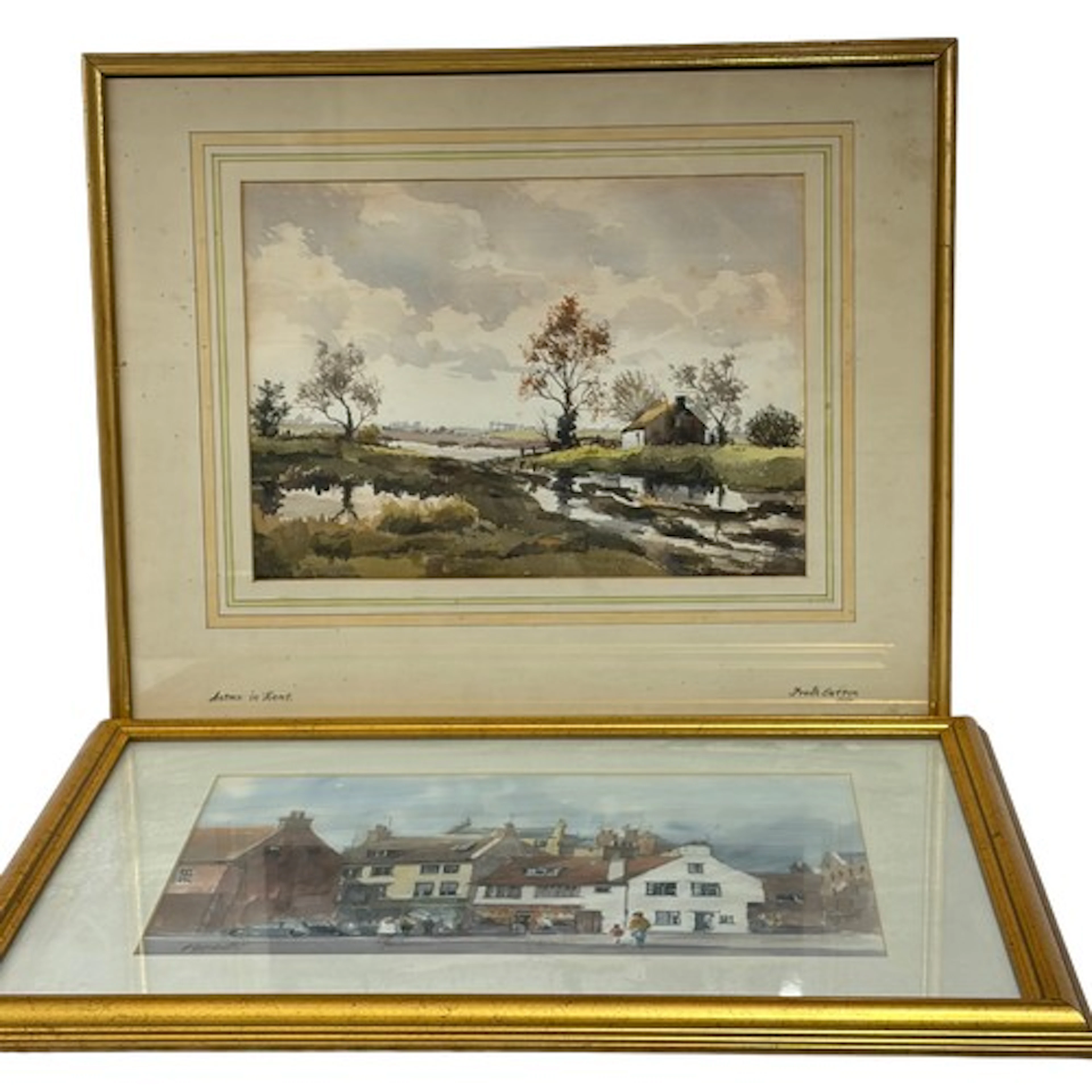 Watercolour of Whitby signed lower left Tony Watts 2001 imag...