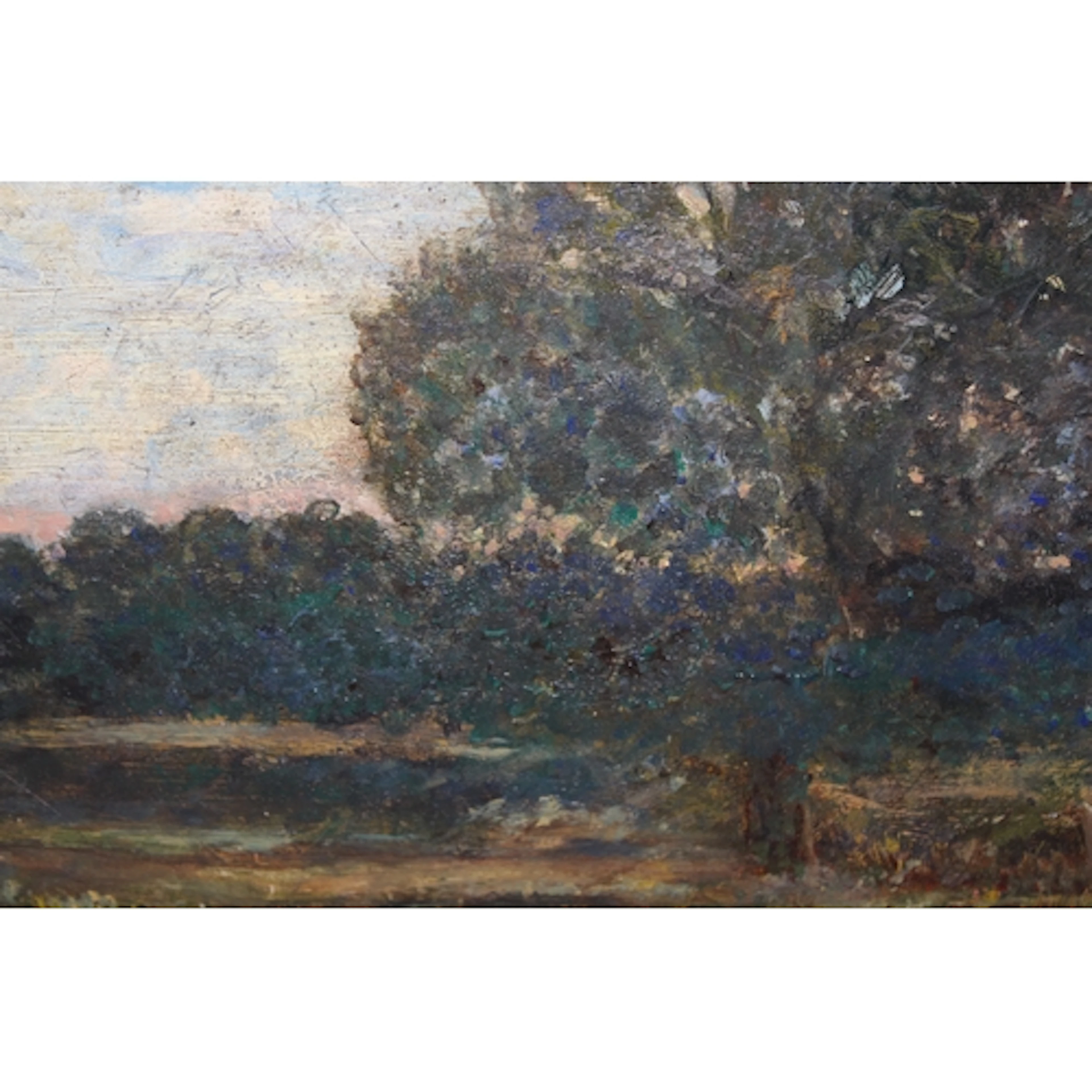 Early 20th Century Barbizon School, oil on panel, view acros...