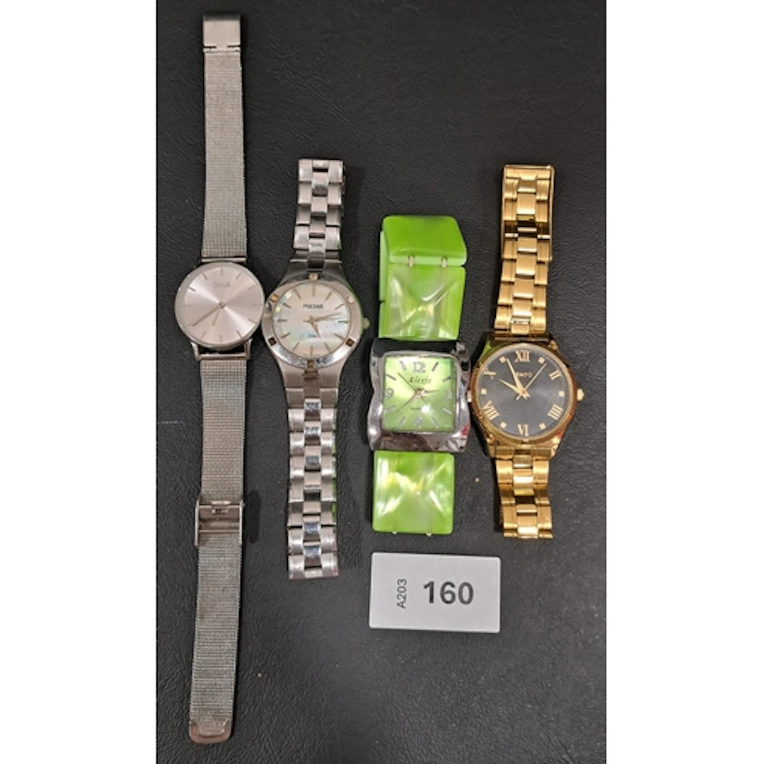 FOUR FASHION WATCHES comprising Alexis, Strolli, Pulsar and ...