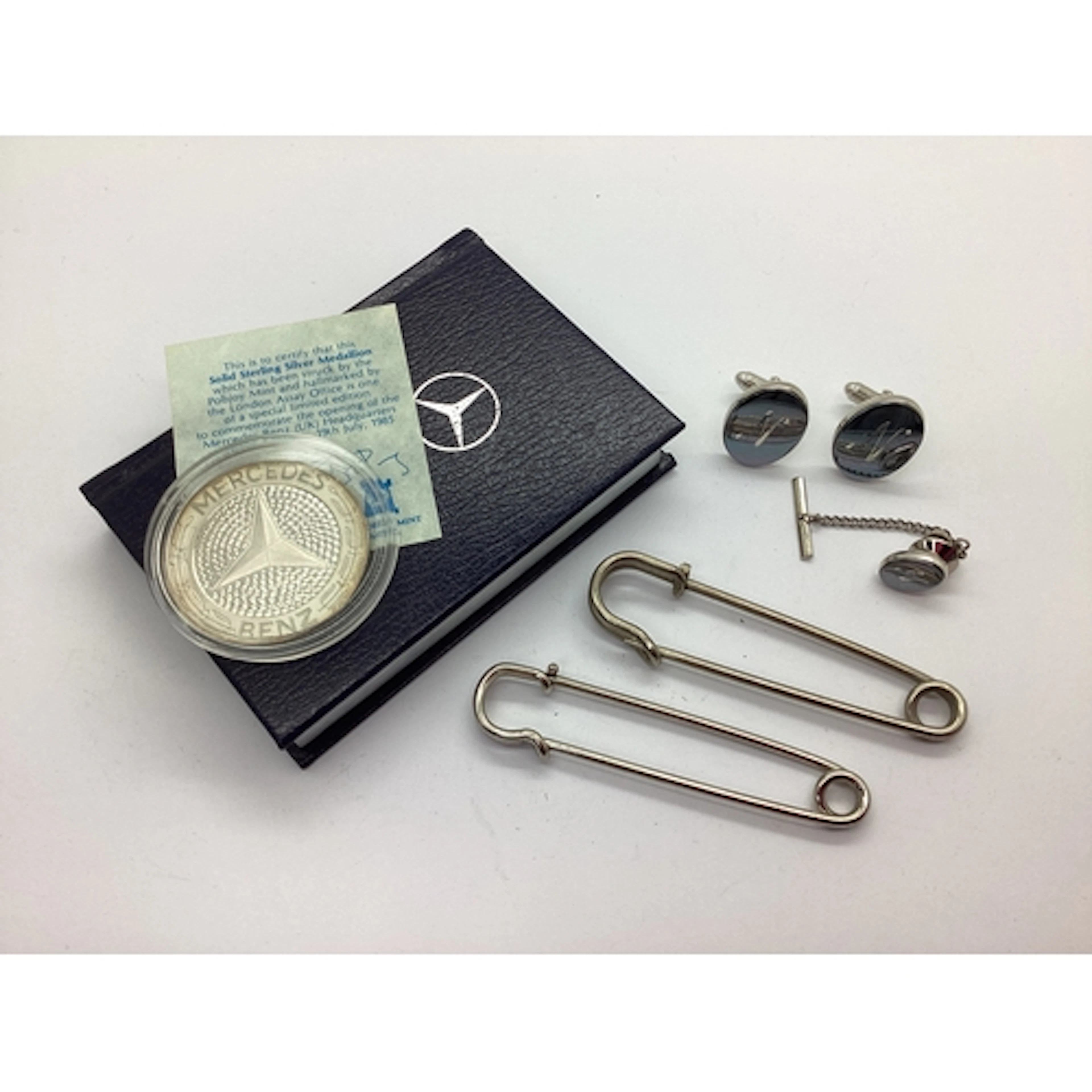 Pobjoy Mint; A Hallmarked Silver 'Mercedes Benz' Medallion, ...