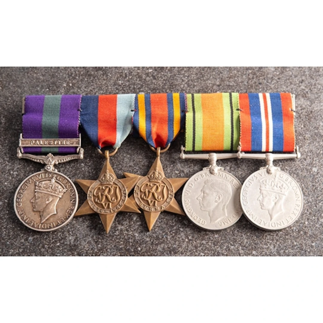 A WWII group of five to '4123241 PTE.W.DINNINGTON. CHES. R' ...