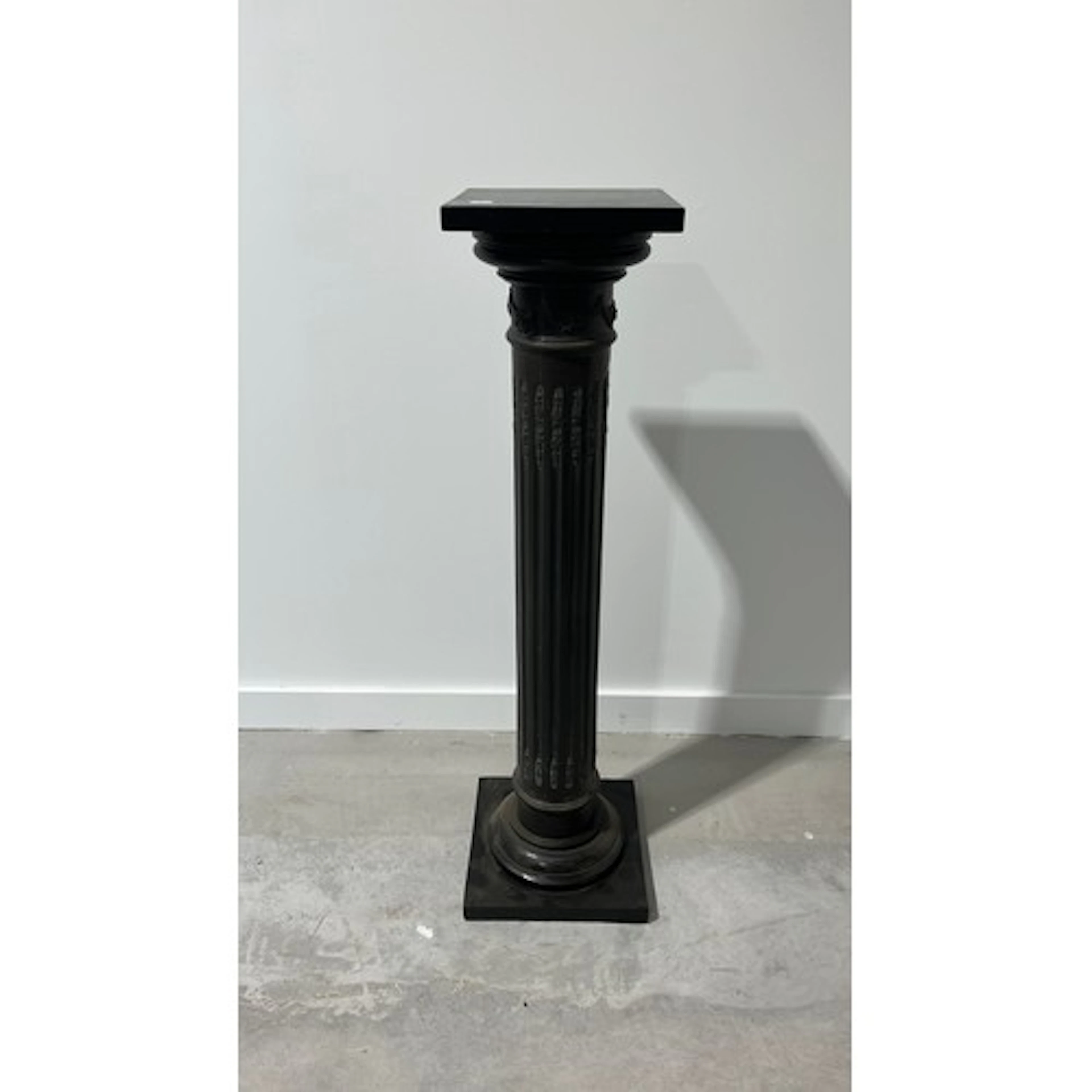 Composite fluted Doric column, with square top, 25cm x 104cm...