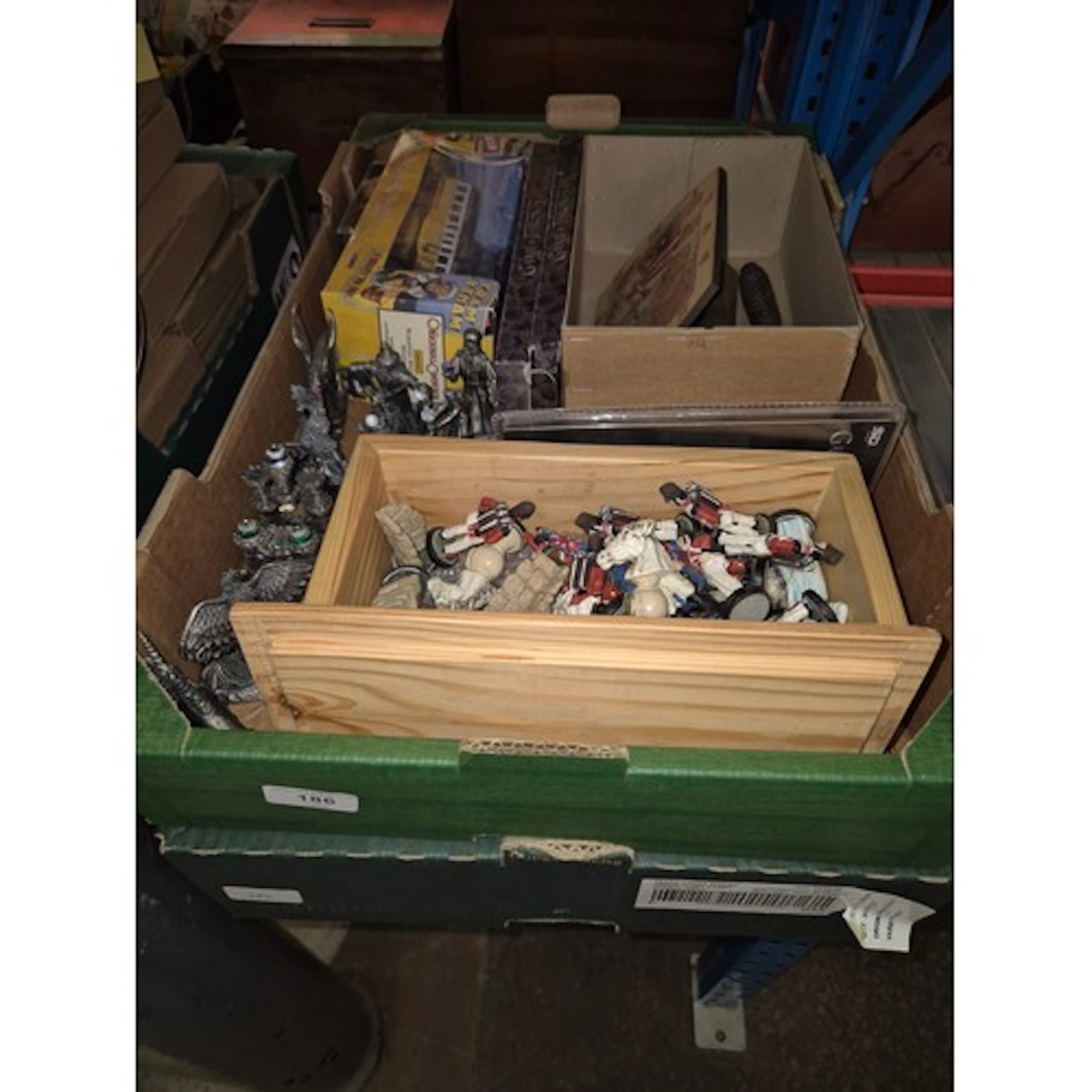 Two boxes of toys etc including Matchbox Thunderbirds Rescue...